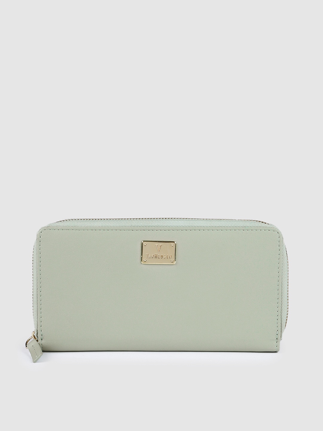 

Van Heusen Women Sea Green Solid Zip Around Wallet