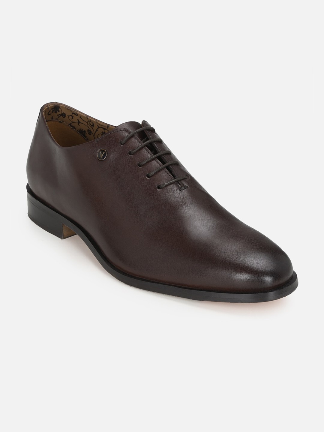

Van Heusen Men Brown Solid Leather Formal Oxford
