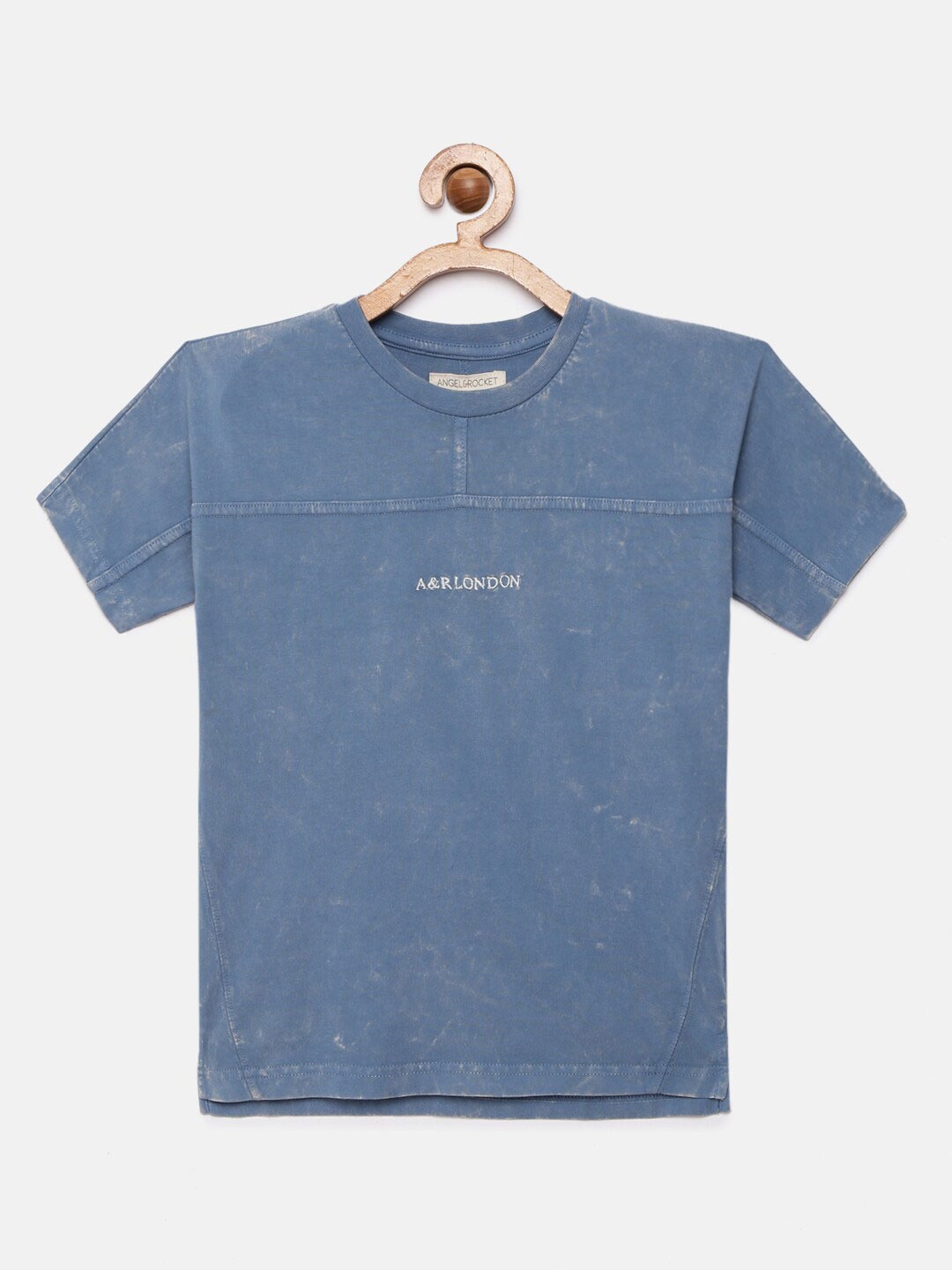 

Angel & Rocket Boys Blue Henley Neck Slim Fit T-shirt