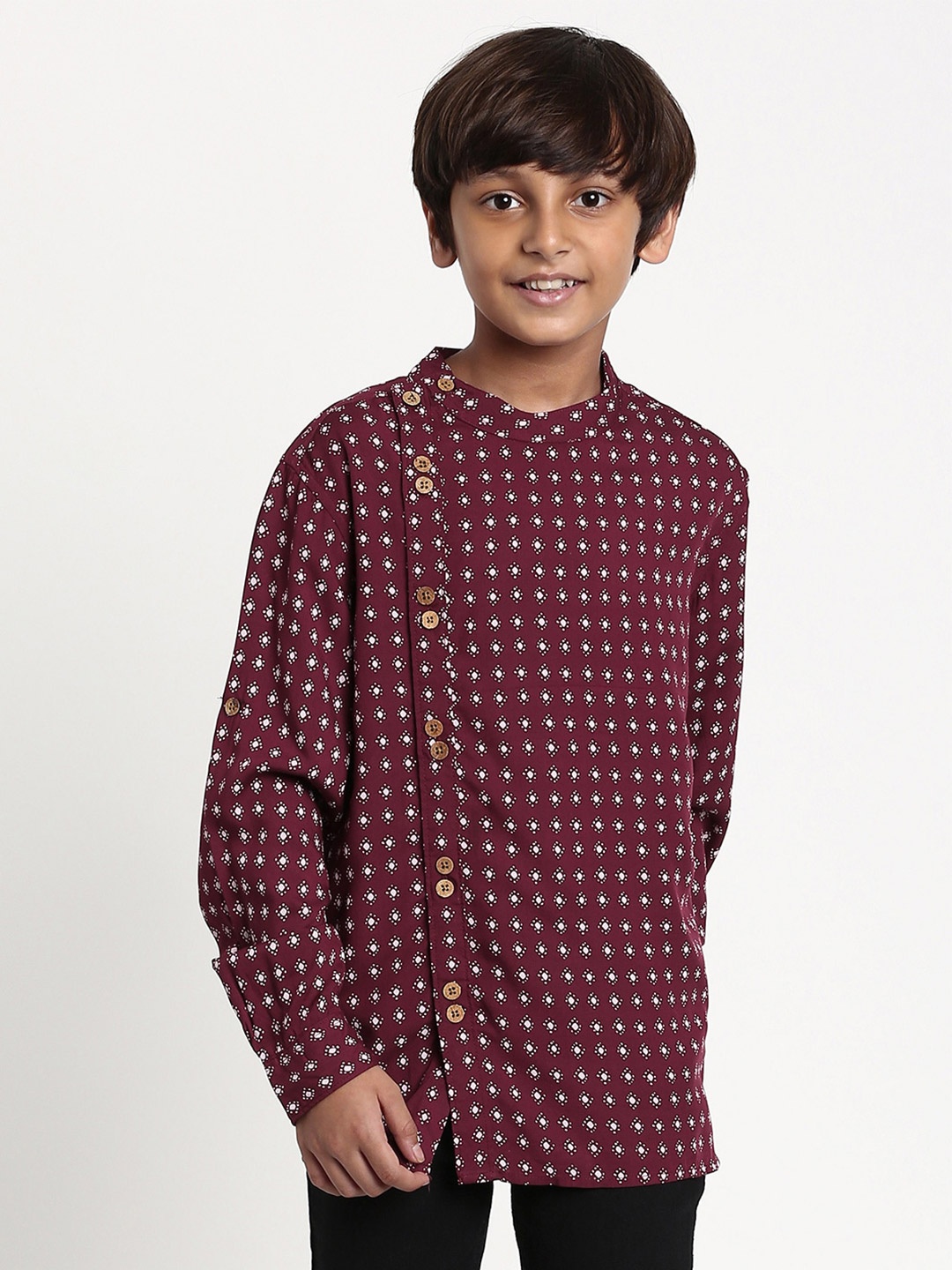 

MANET Boys Classic Printed Casual Shirt, Na