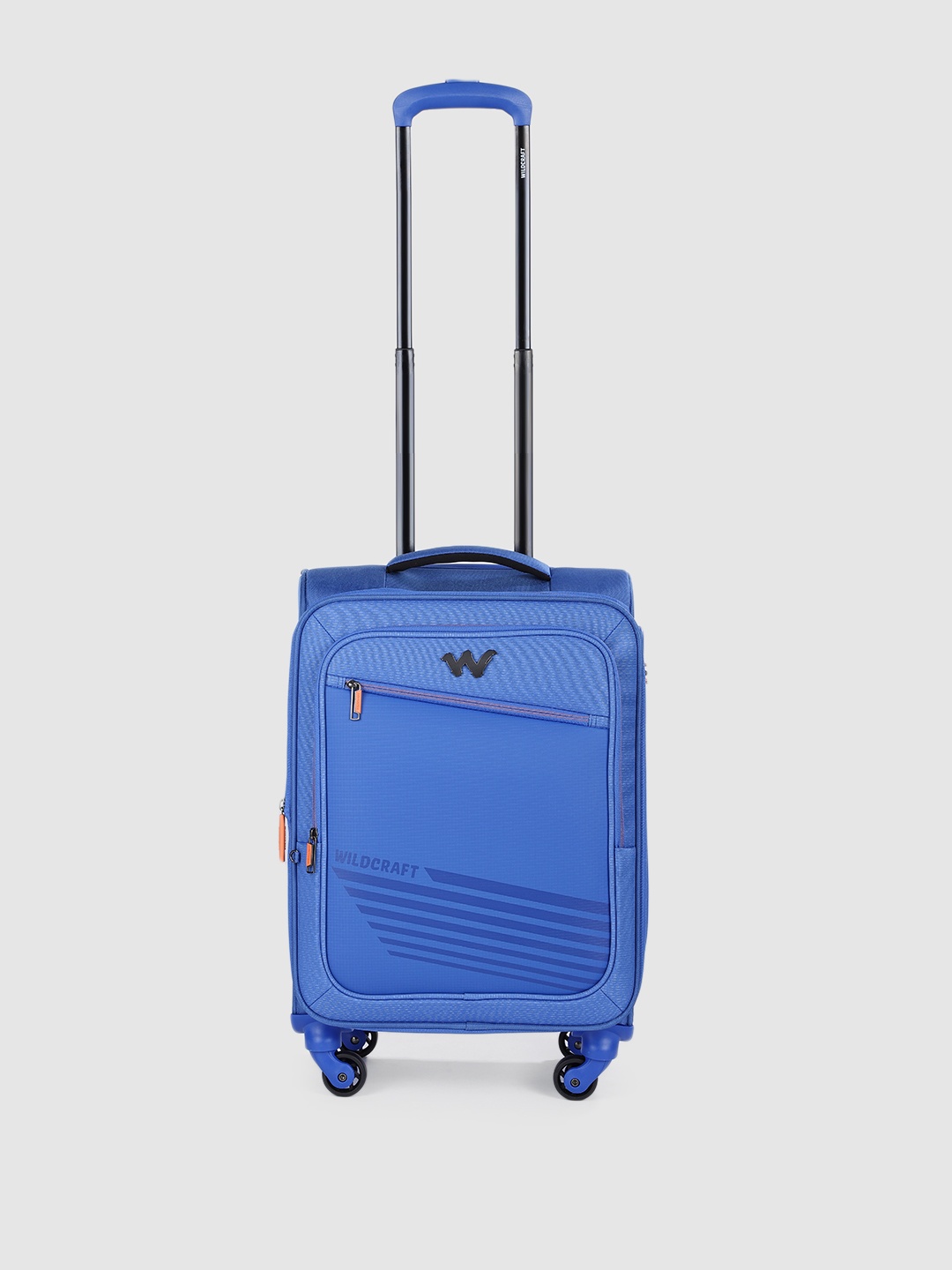 

Wildcraft Unisex Blue Brand Logo printed Soft Sided Crux Cabin Trolley Bag