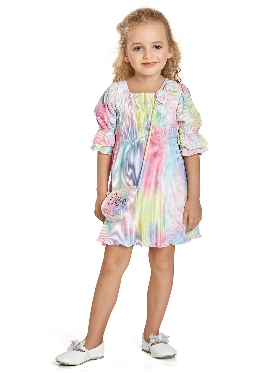 

Peppermint Pink Satin A-Line Dress