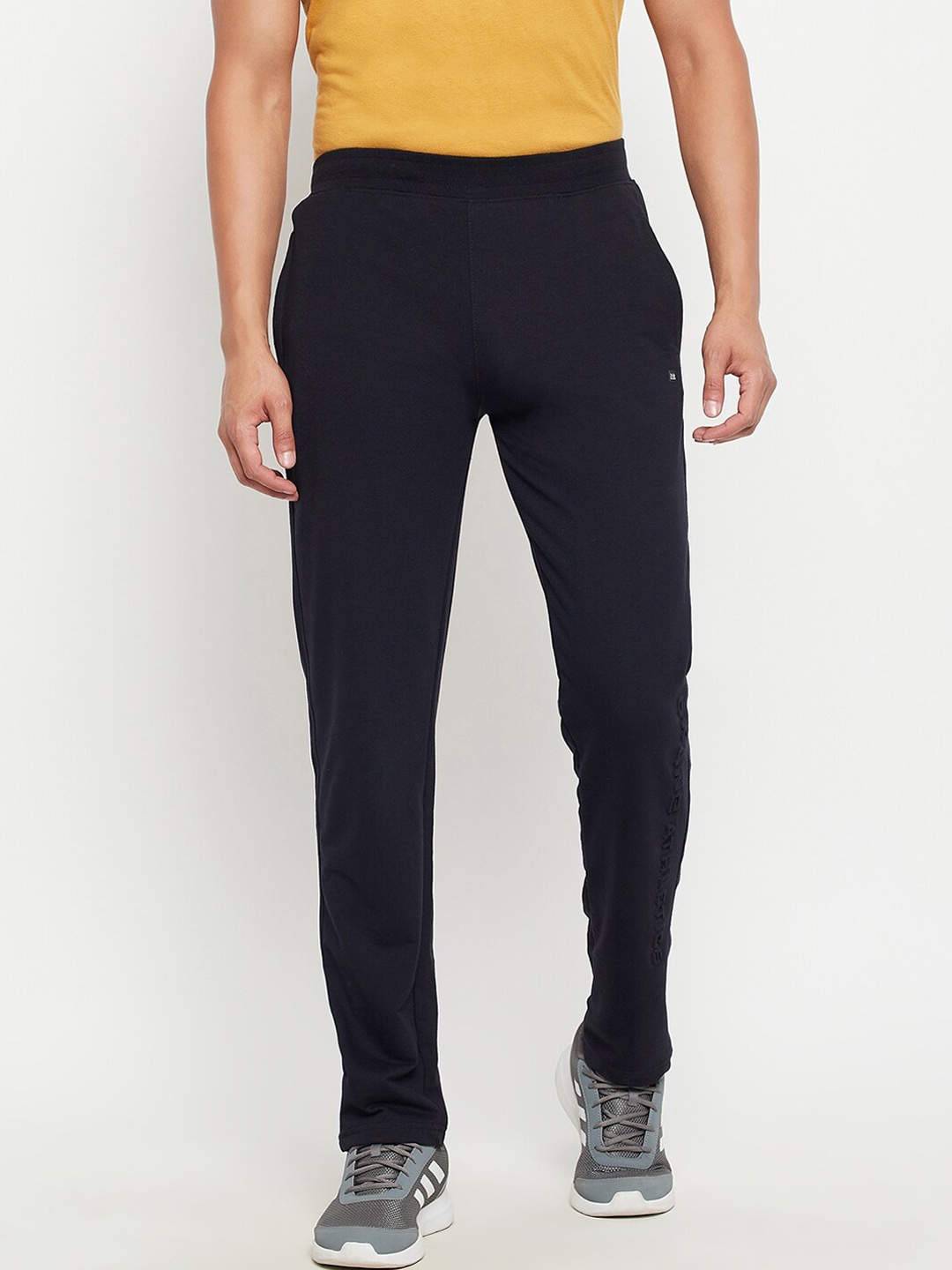 

Okane Men Navy Blue Solid Track Pants