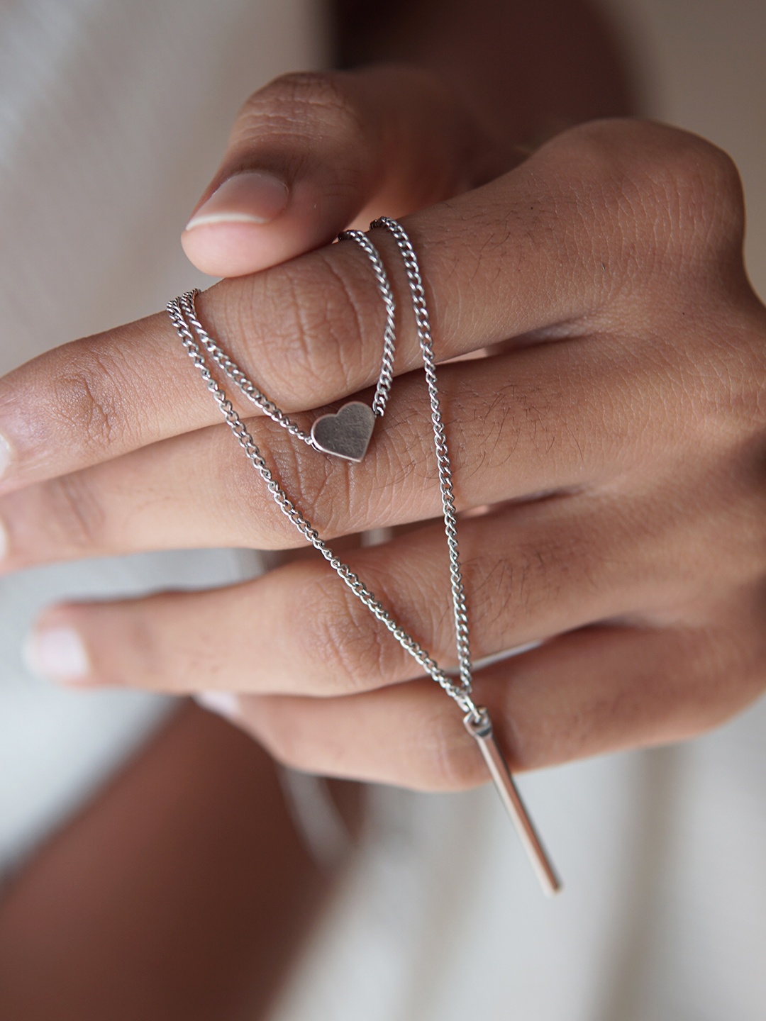 

Ayesha Silver-Toned Silver-Plated Necklace