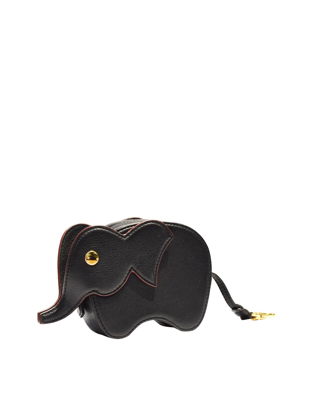 

IMMRI Black Solid Leather Mini Purse