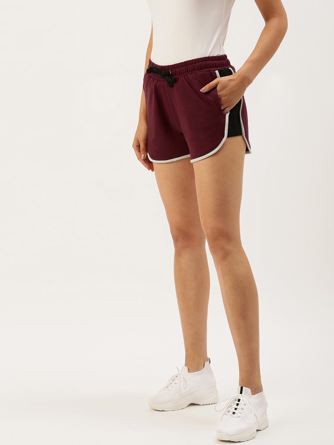 

ARISE Women Maroon Hot Pants Shorts