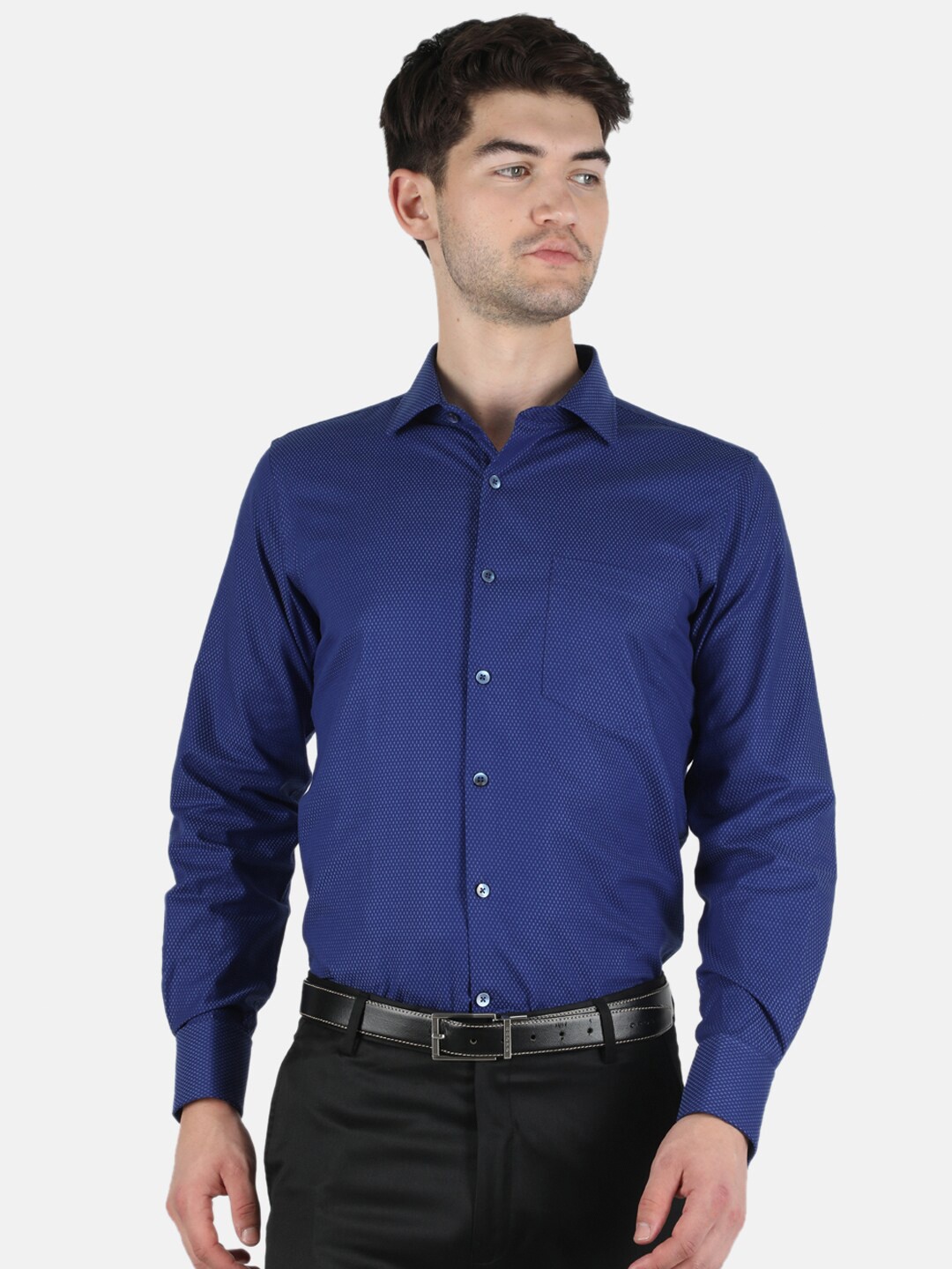 

Monte Carlo Men Navy Blue Classic Party Shirt