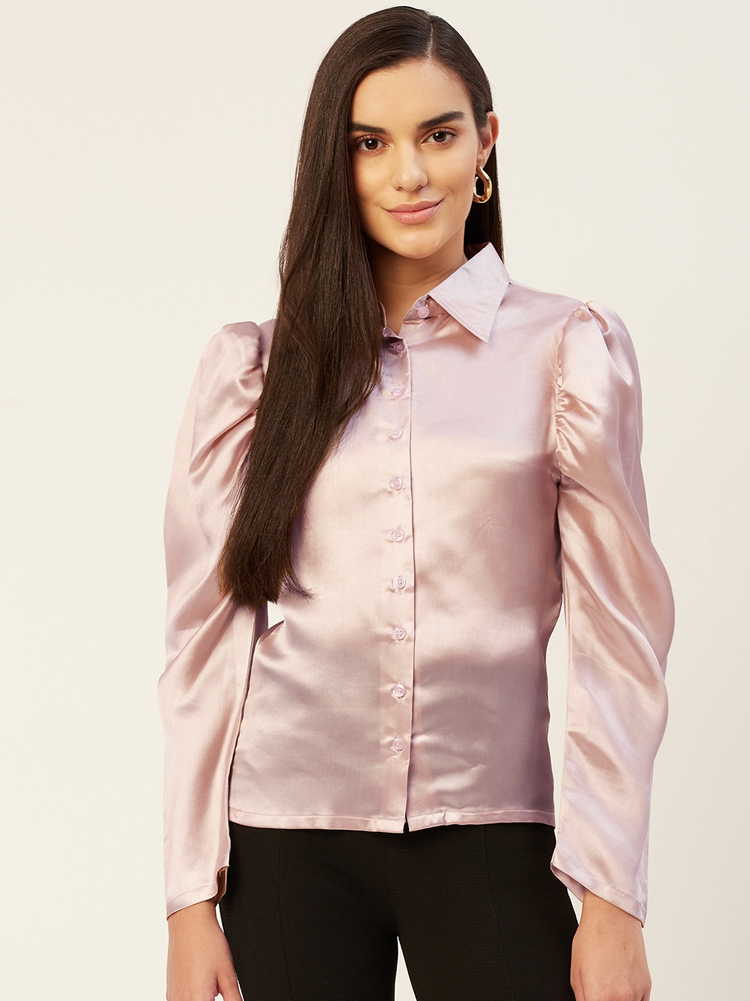 

KHUMAAR Shuchi Bhutani Women Rose Gold Original Casual Shirt