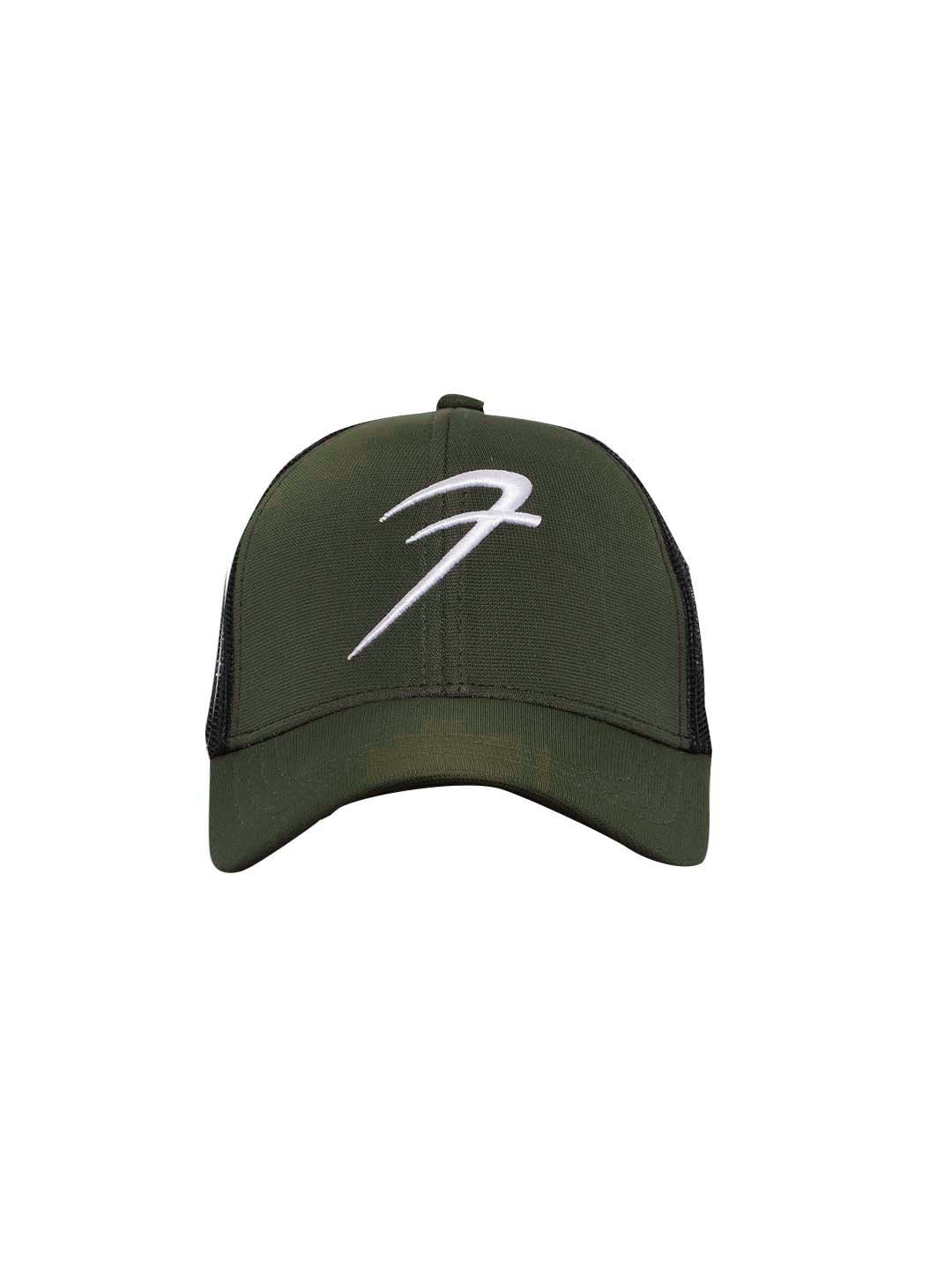 

FUAARK Unisex Olive Green & Black Colourblocked Baseball Cap