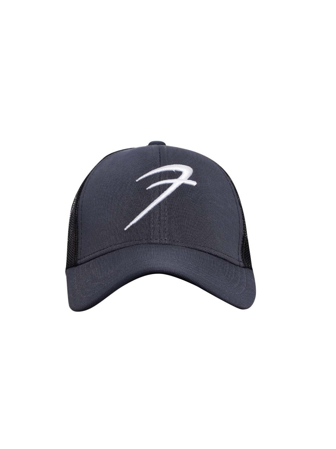 

FUAARK Unisex Grey & Black Embroidered Baseball Cap