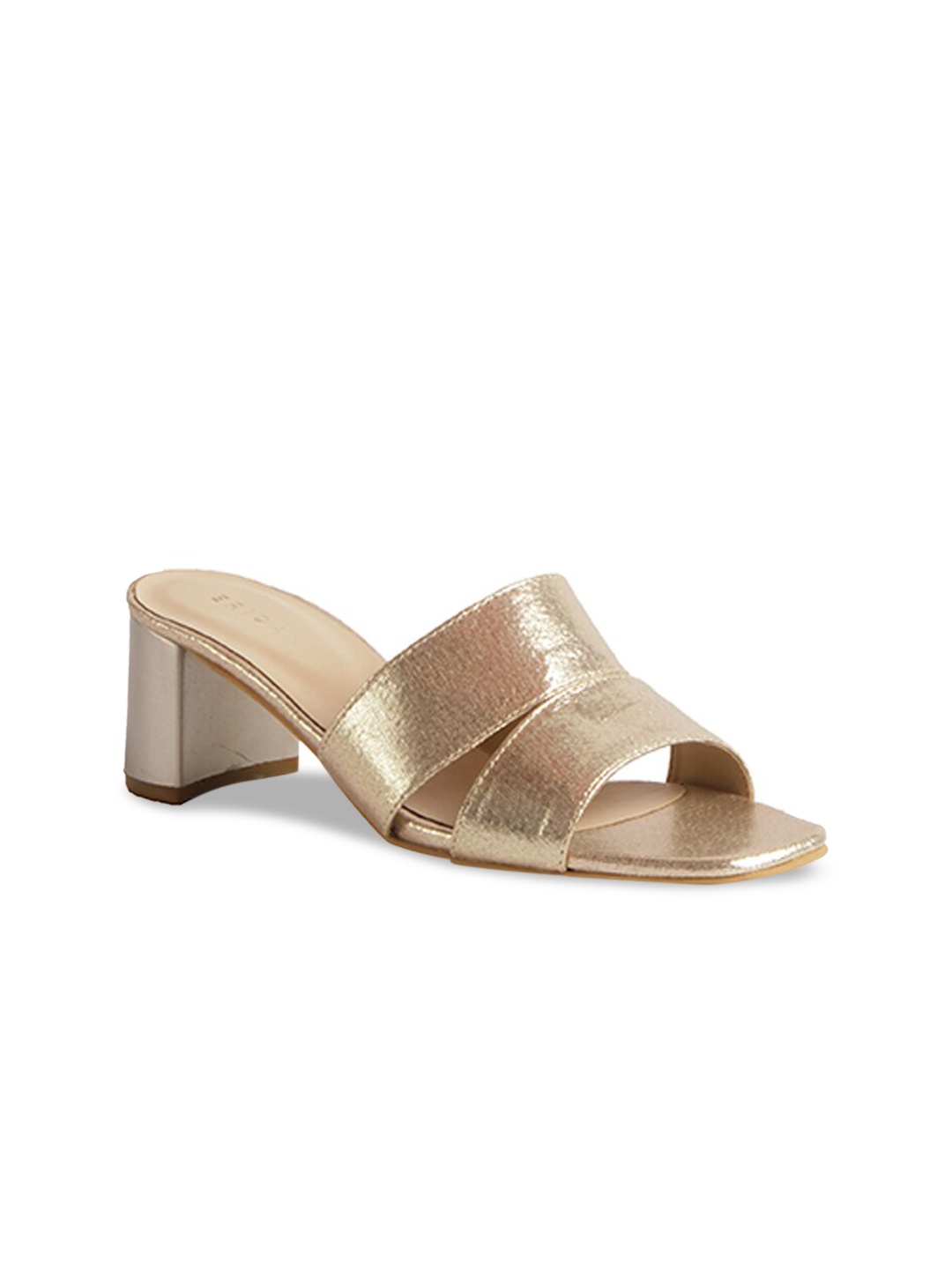 

ERIDANI Gold-Toned Block Sandals