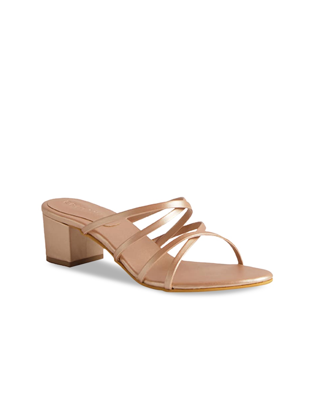 

ERIDANI Rose Gold Block Sandals