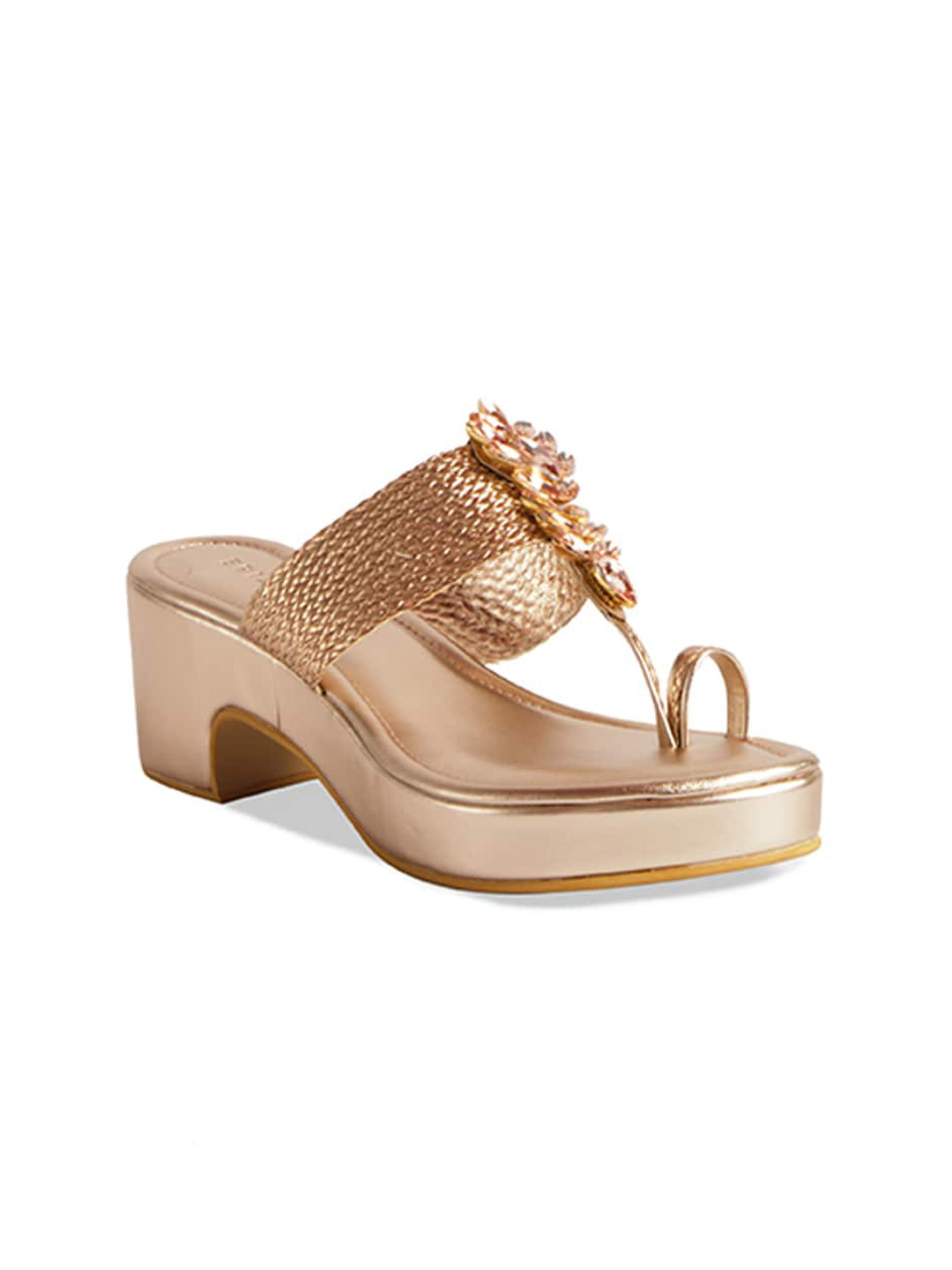 

ERIDANI Rose Gold Embellished Wedge