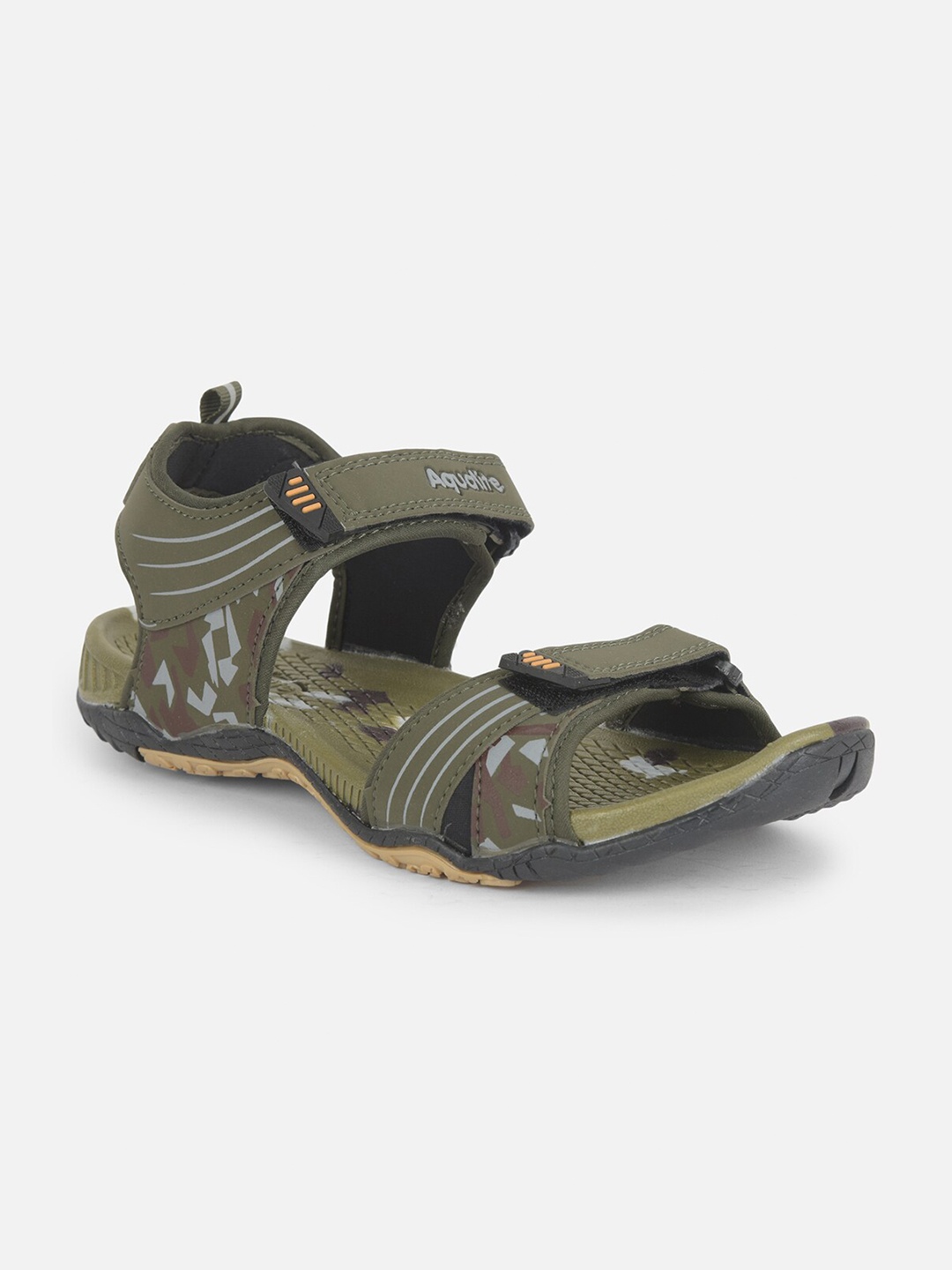 

Aqualite Men Olive Green Comfort Sandals