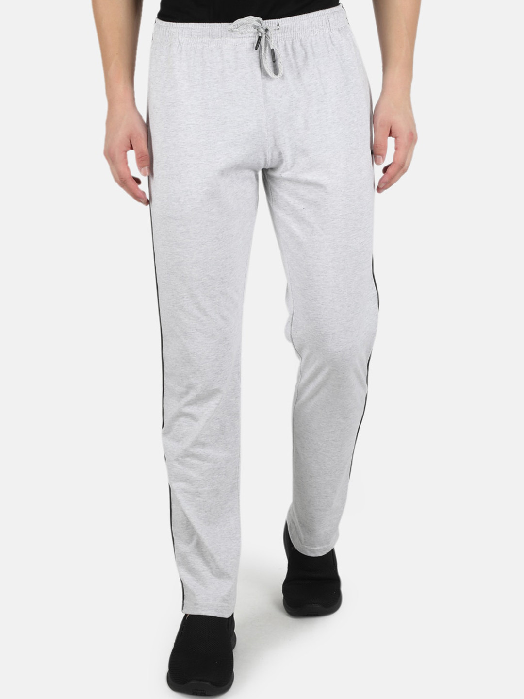 

Monte Carlo Men Grey Solid Track Pants