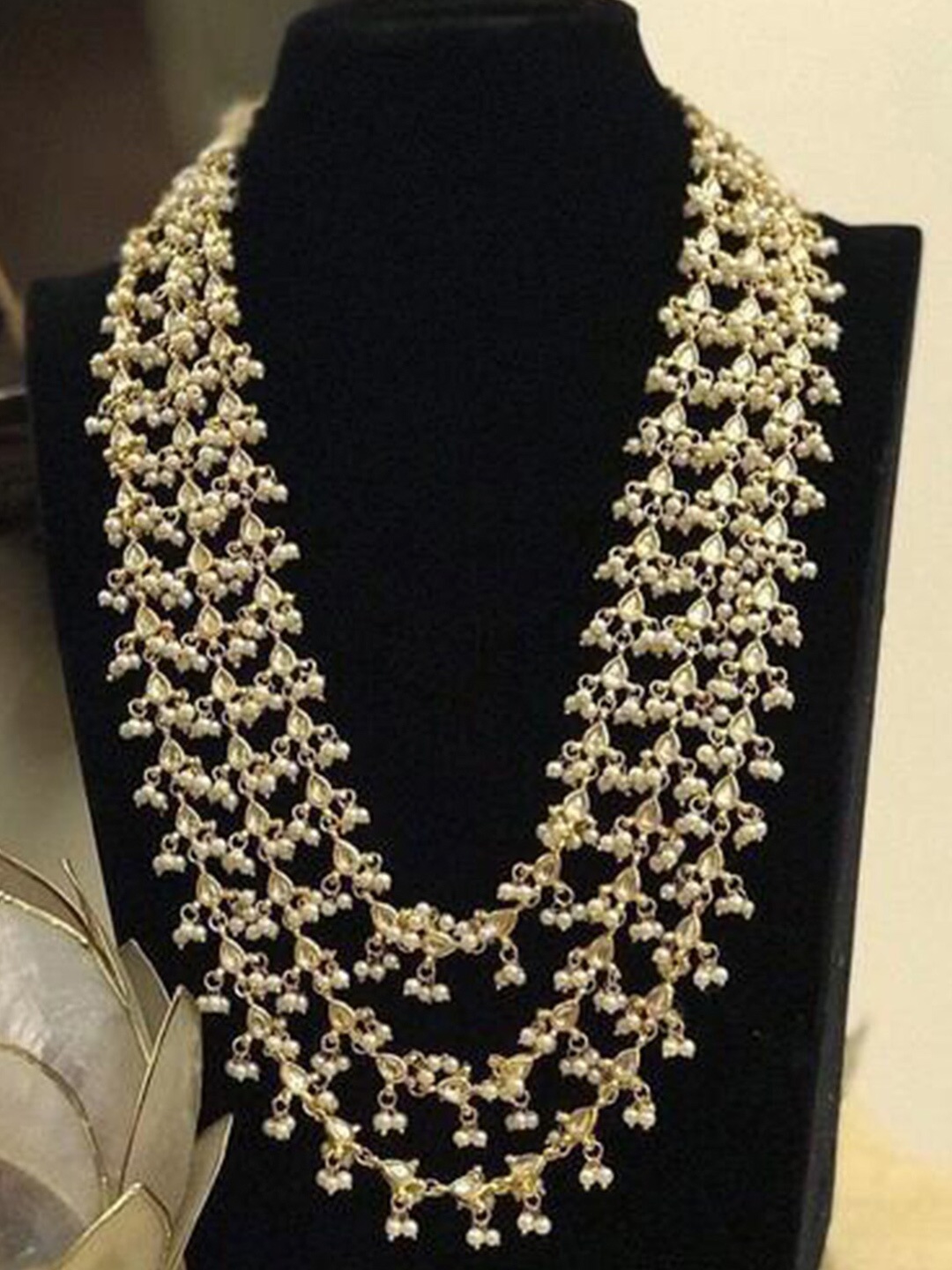 

Ishhaara White Brass Brass-Plated Handcrafted Necklace
