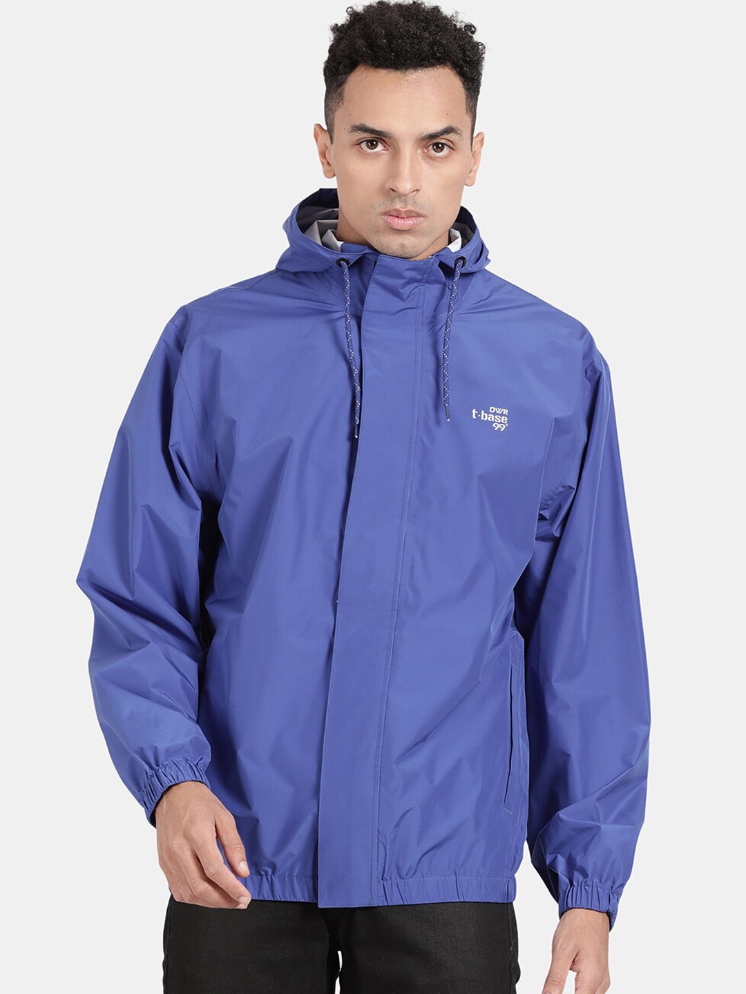 

t-base Men Royal Blue Solid Rain Jacket
