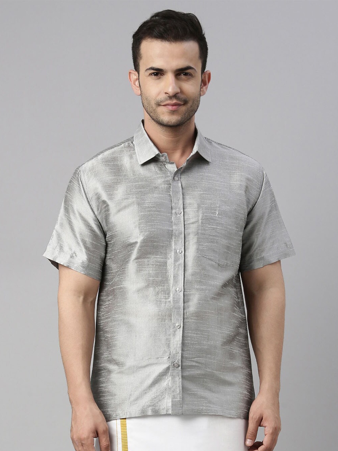 

VASTRAMAY Men Grey Premium Casual Shirt