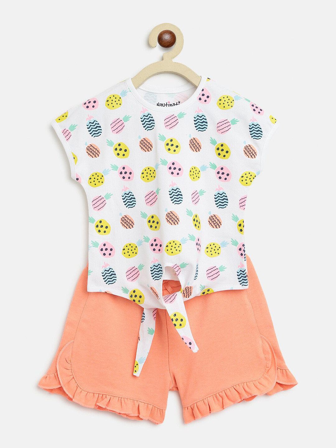 

Nauti Nati Girls Multicoloured Printed Pure Cotton Clothing Set, Multi