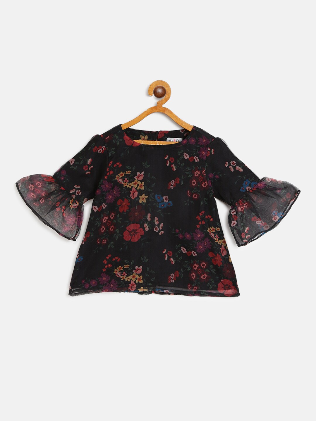 

KidsDew Black Floral Print Top