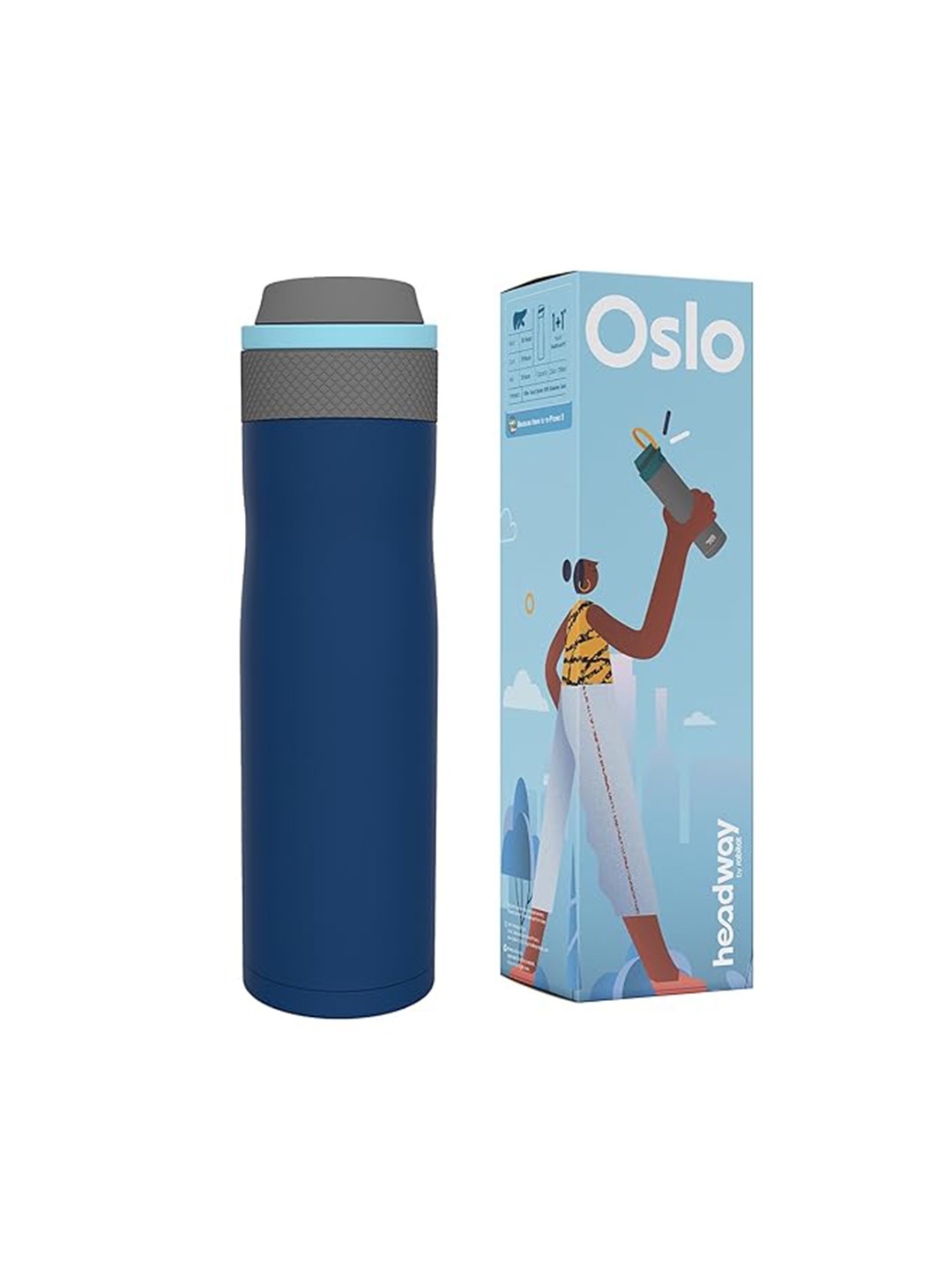 

Headway Oslo Vacuum Insulated Stainless Steel Bottle 750 ML - Meridian Blue