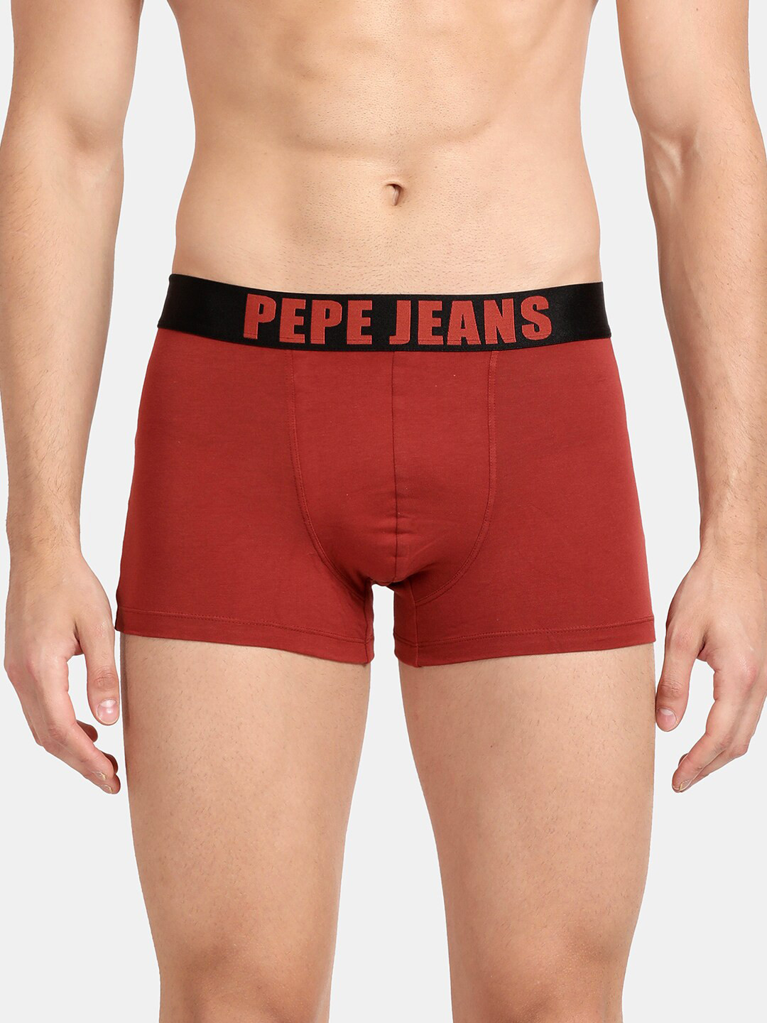 

Pepe Jeans Men Maroon Solid Cotton Trunk- OPT01-MAROON-L