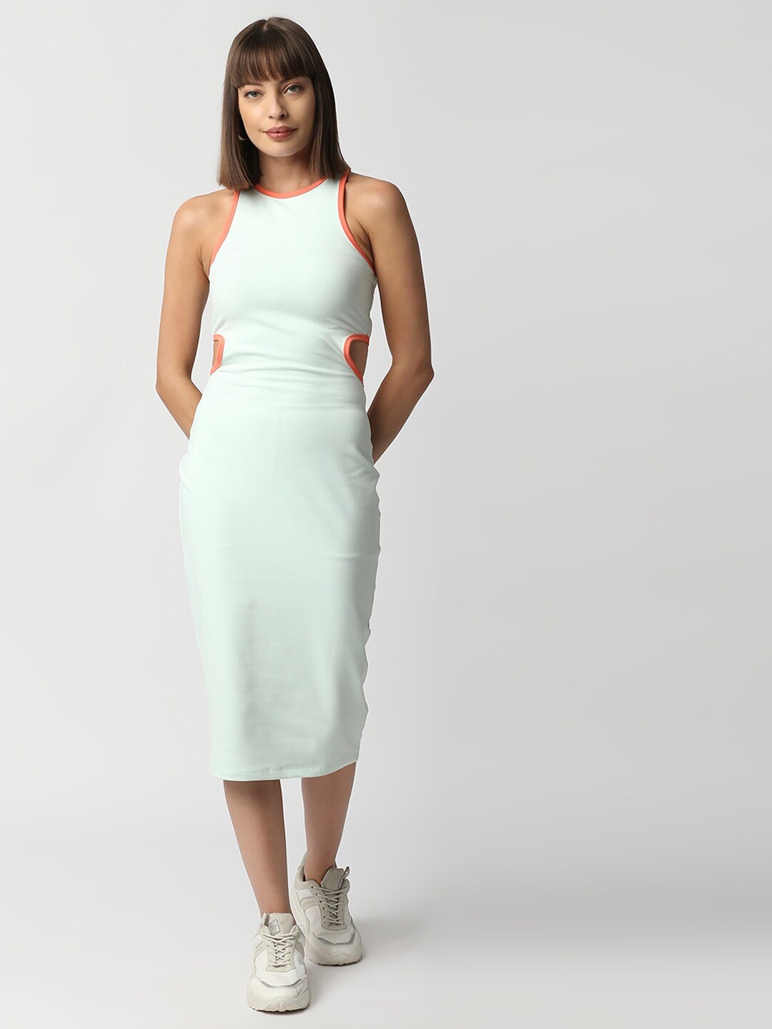 

Disrupt Green Bodycon Midi Dress