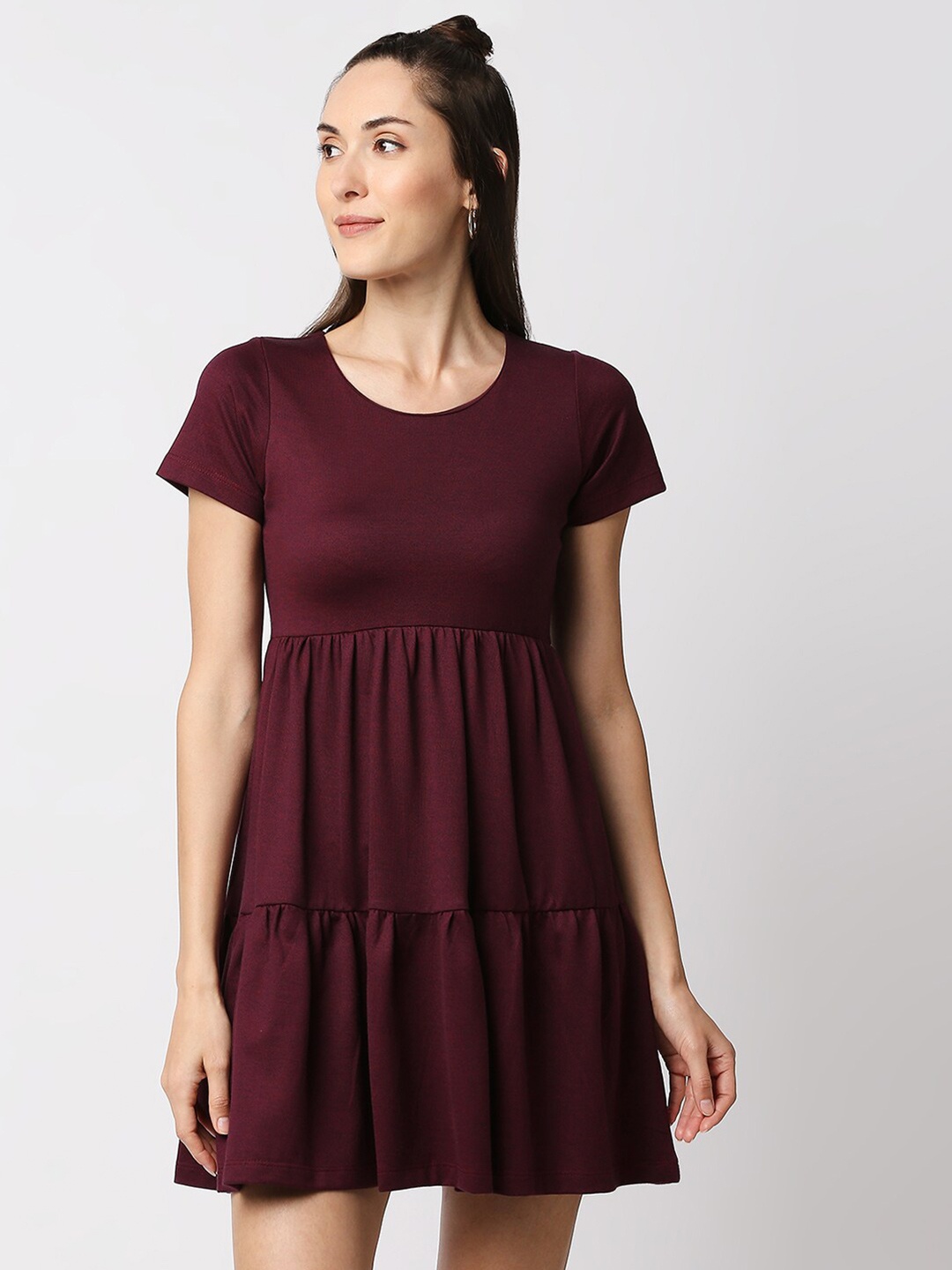 

Disrupt Maroon Empire Mini Dress