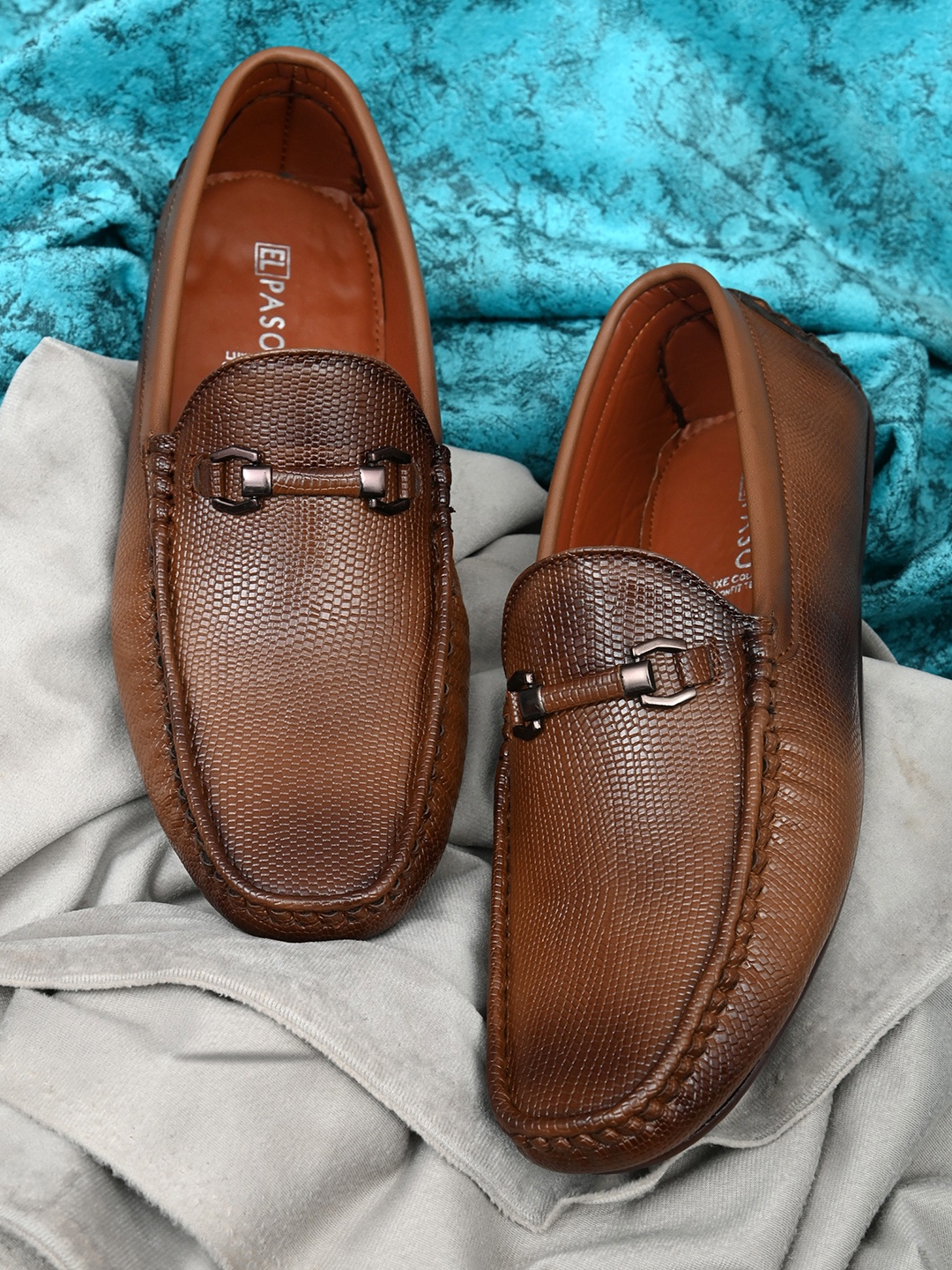 

El Paso Men Tan Colourblocked Loafers