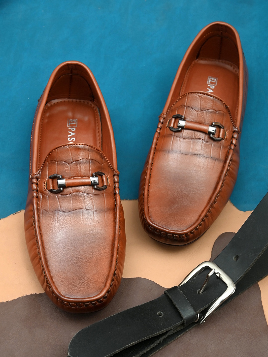 

El Paso Men Tan Loafers