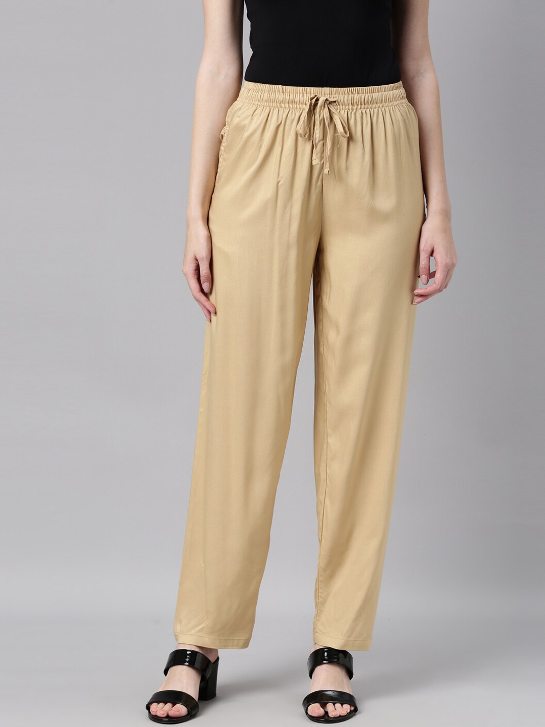

Go Colors Women Beige Chinos Trousers