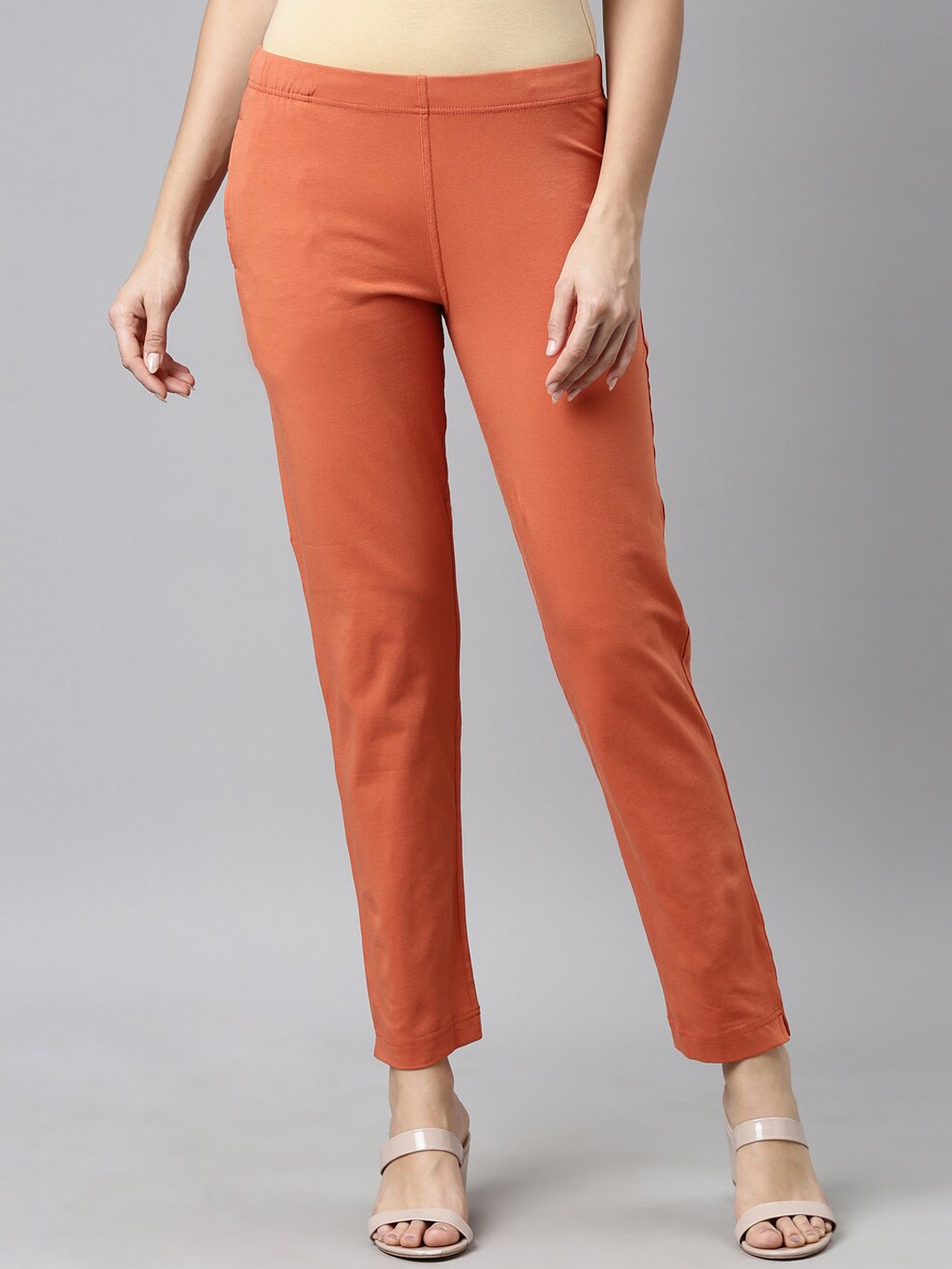 

Go Colors Women Orange Chinos Trousers
