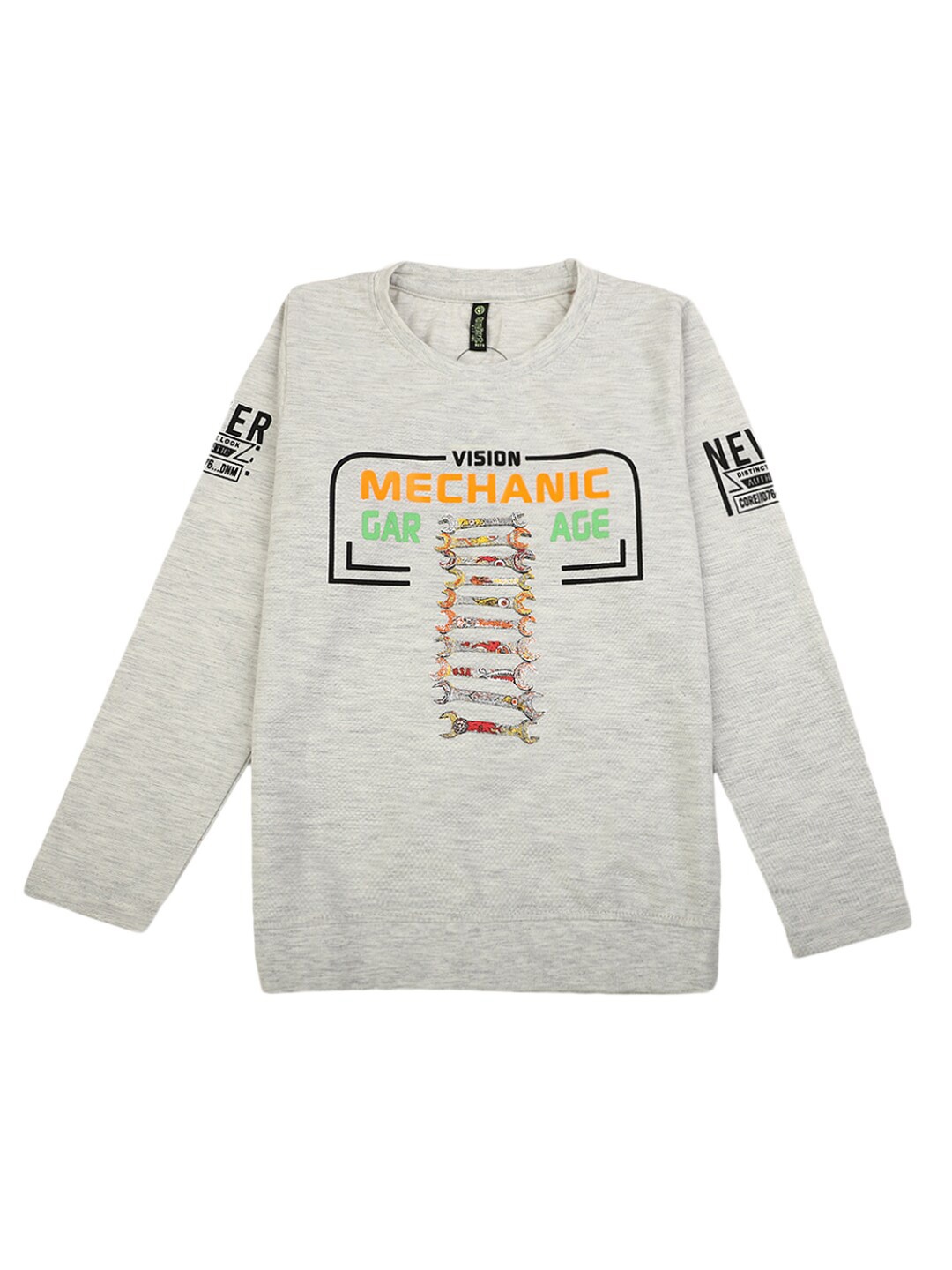

V-Mart Boys Beige Printed Applique T-shirt