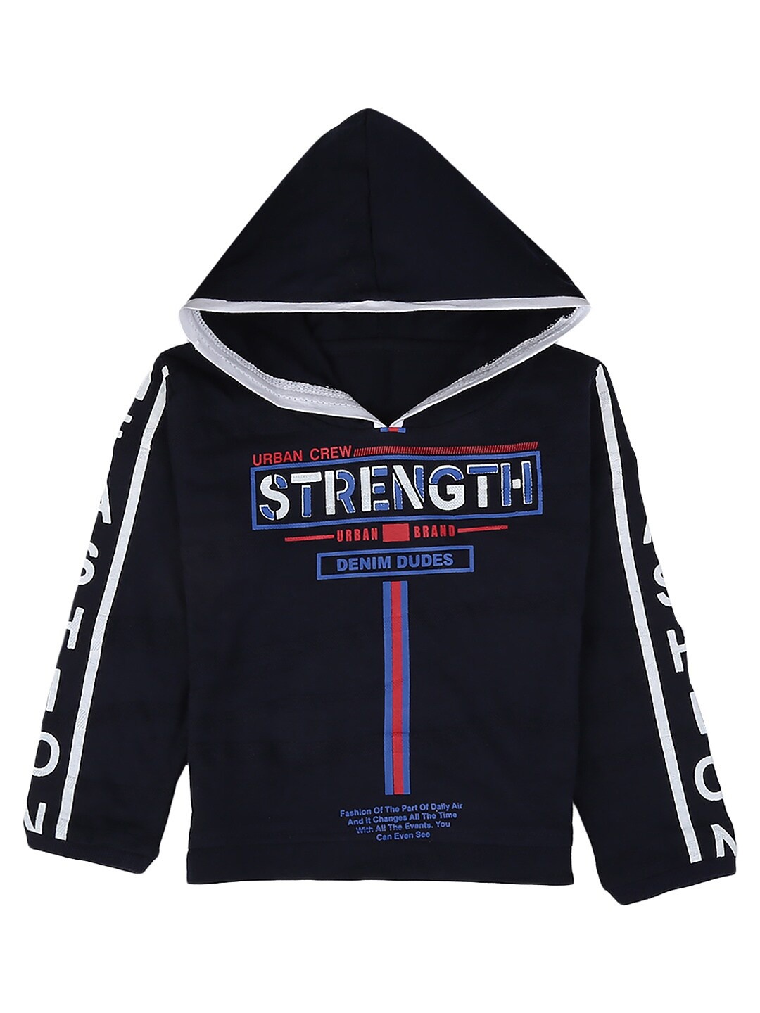 

V-Mart Boys Navy Blue Typography Printed T-shirt