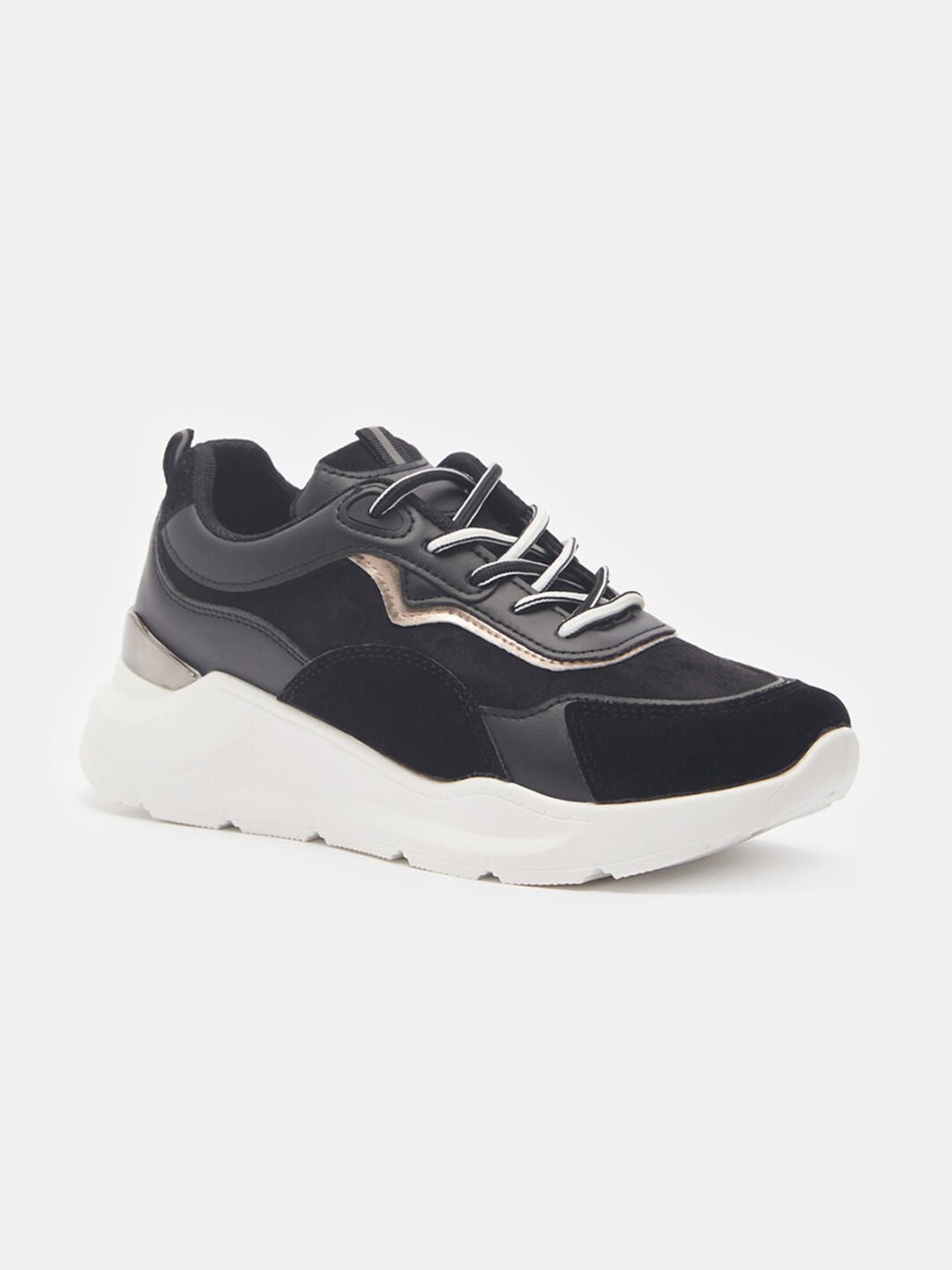 

shoexpress Women Black Running Non-Marking Shoes