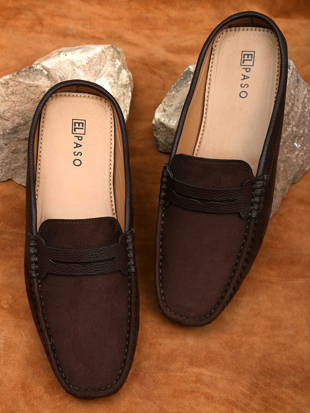 

El Paso Men Brown Loafers