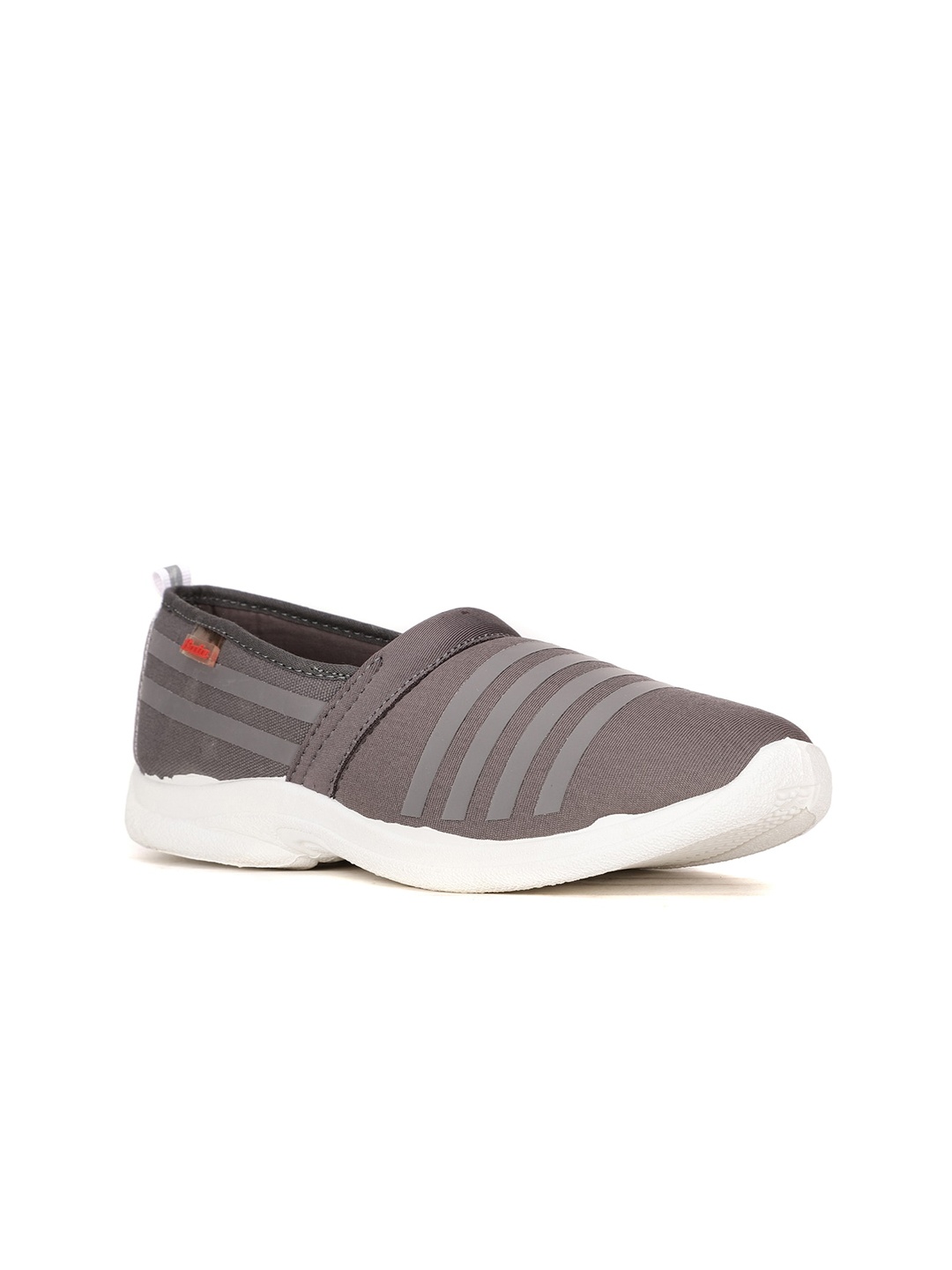 

Bata Women Grey Striped Slip-On Sneakers