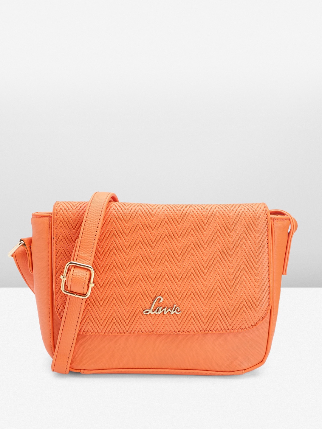 

Lavie Textured Structured Sling Bag, Orange