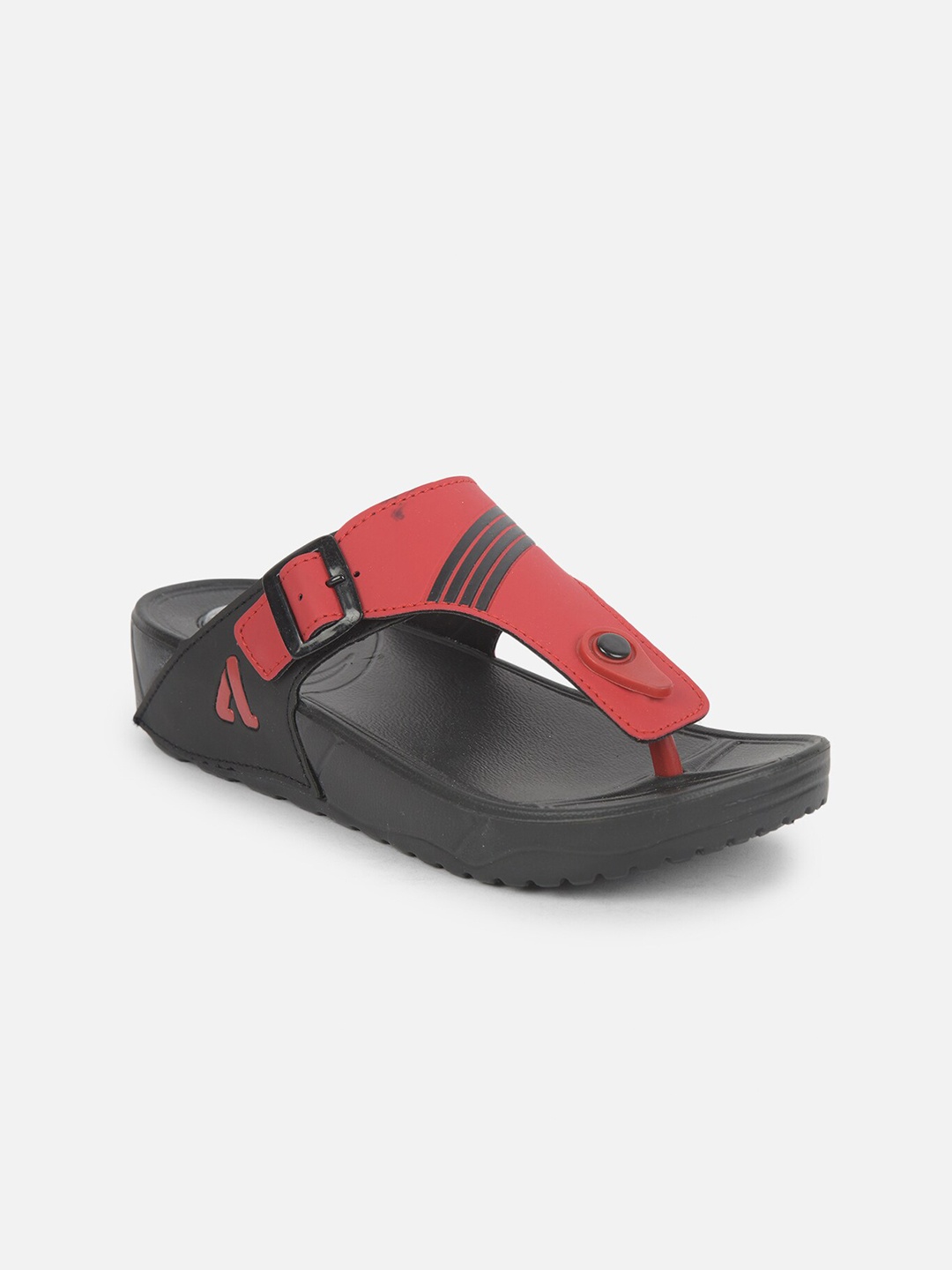 

Aqualite Women Red & Black Rubber Thong Flip-Flops