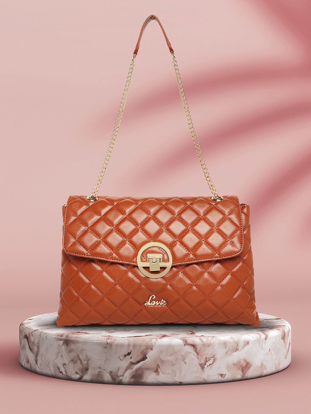 

Lavie Tan Brown Quilted Eden Shoulder Bag