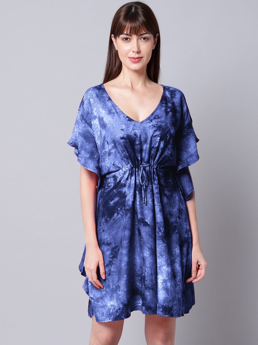 

EROTISSCH Women Blue Tie & Dye Printed Swimwear