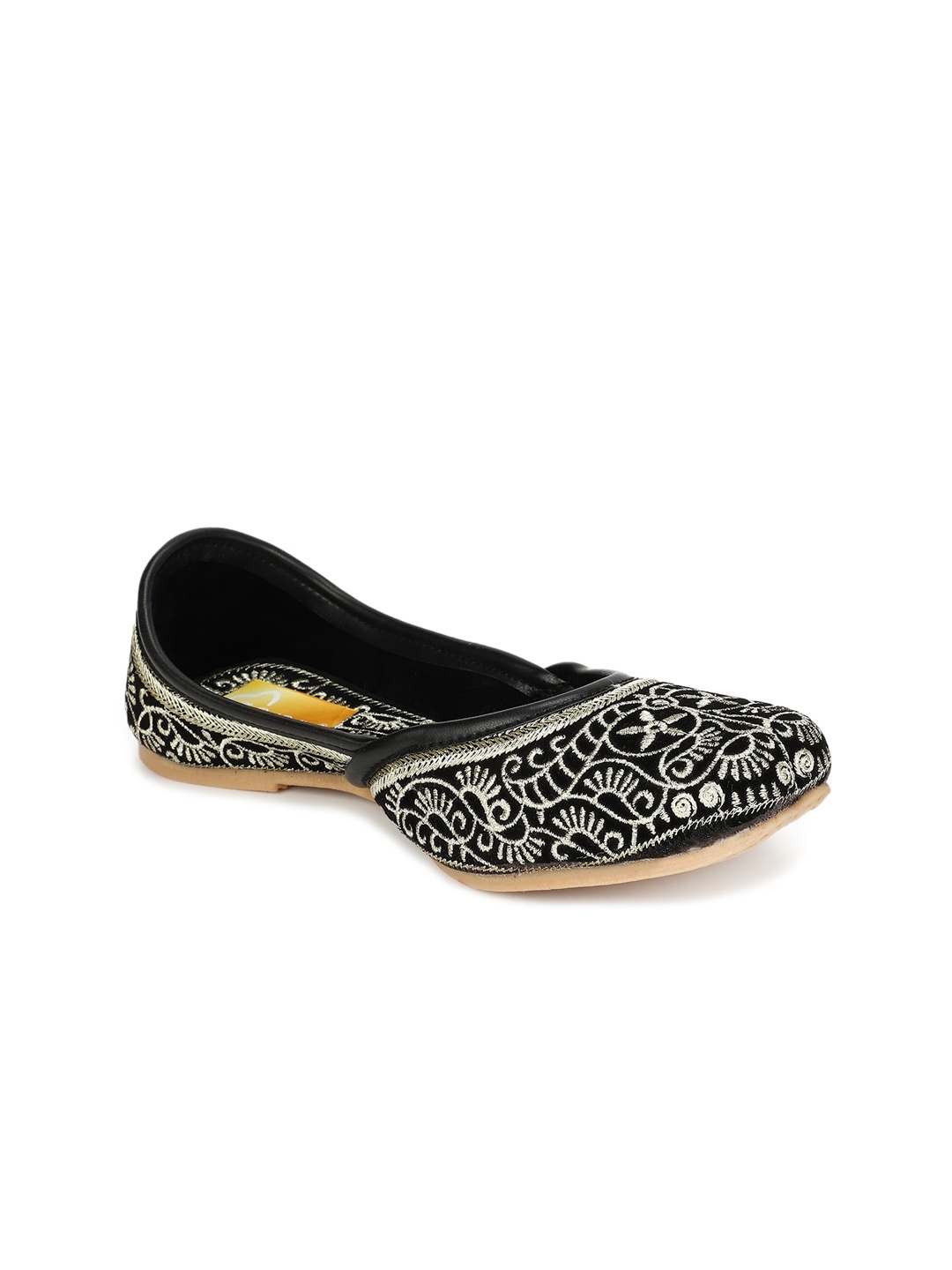 

The Desi Dulhan Women Black Ethnic Ballerinas Flats