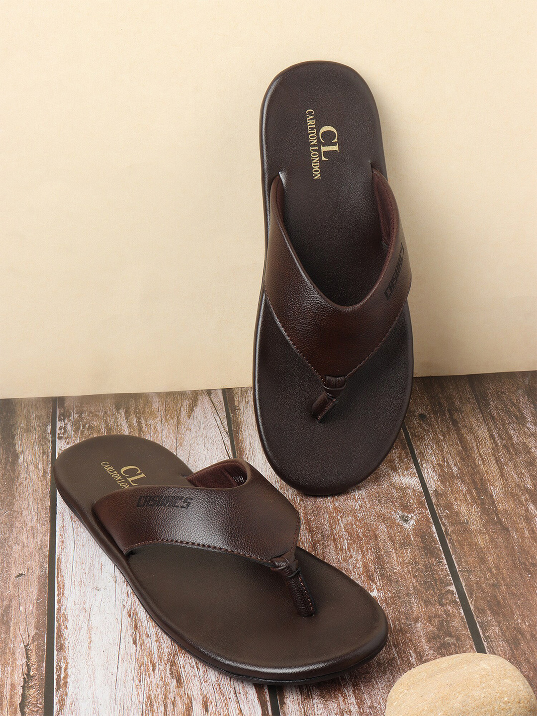 

Carlton London Men Brown Comfort Sandals