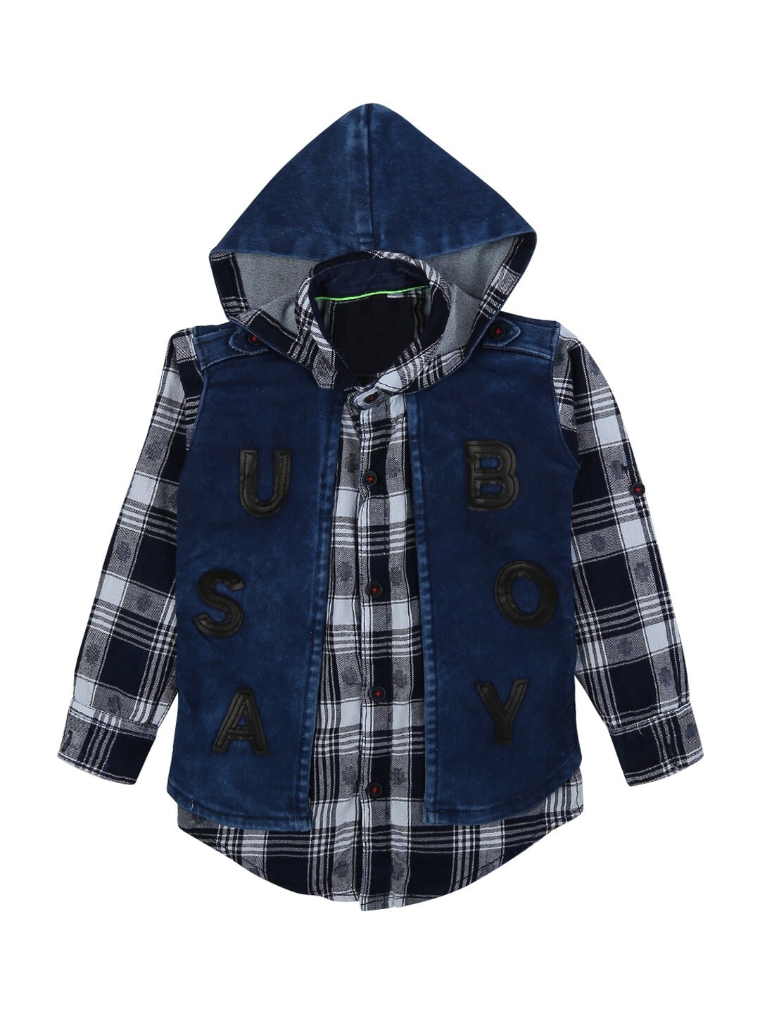 

V-Mart Boys White Checked Casual Shirt
