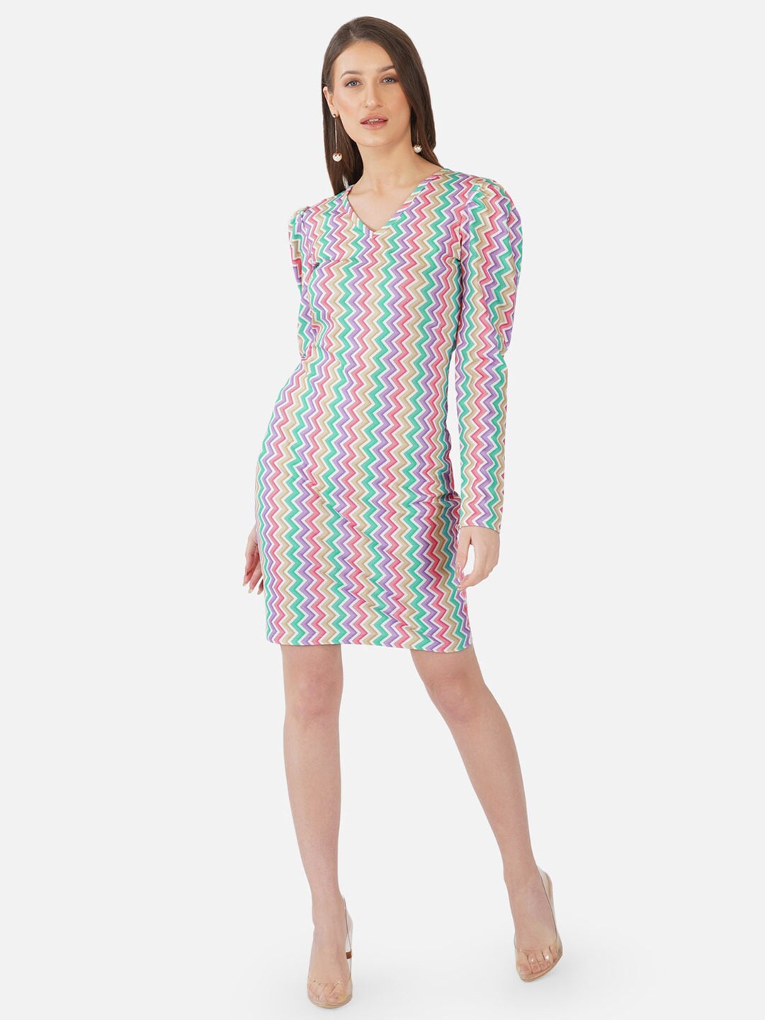 

Selvia Multicoloured Scuba Sheath Dress, Multi