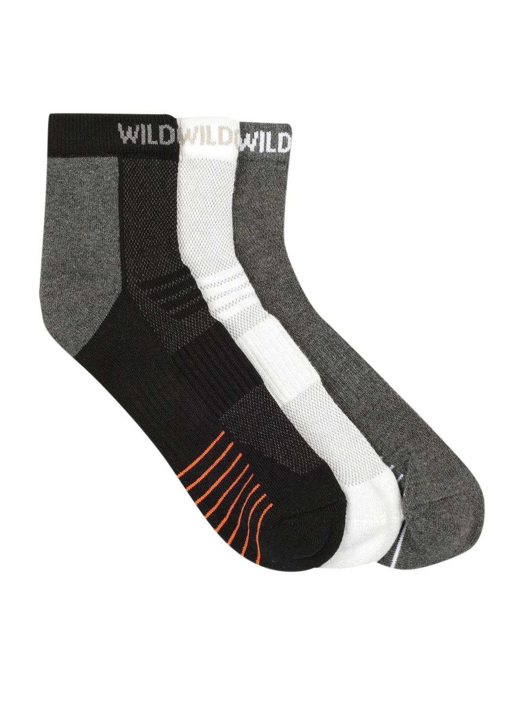 

Wildcraft Unisex Pack Of 3 Above-Ankle Length Socks, Black
