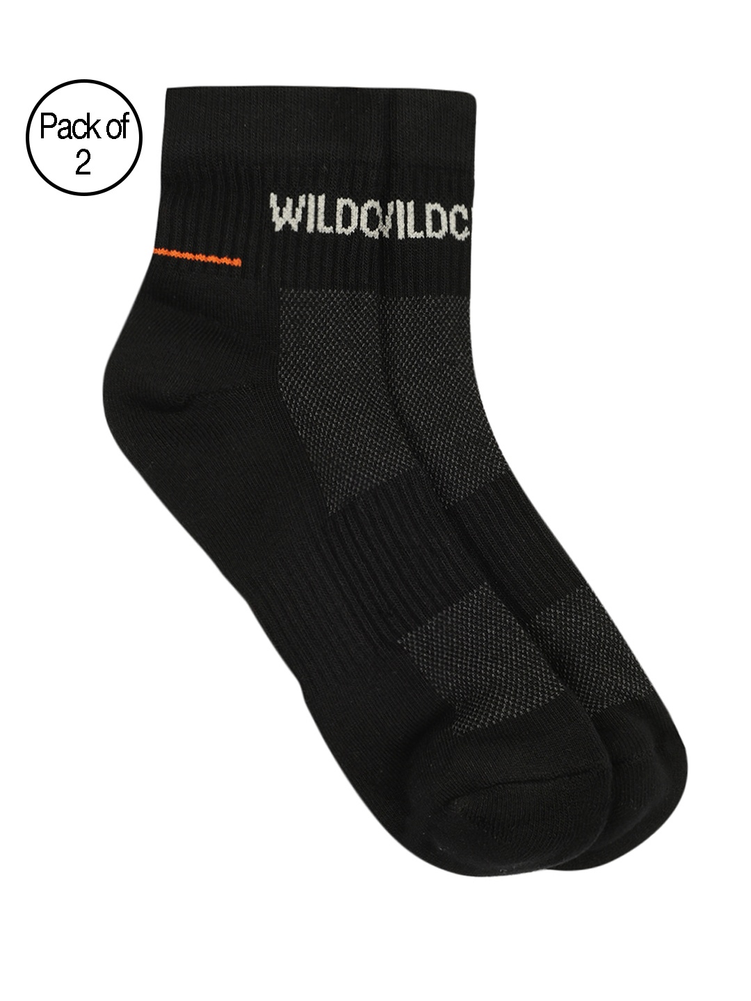 

Wildcraft Unisex Pack Of 2 Ankle-Length Socks, Black