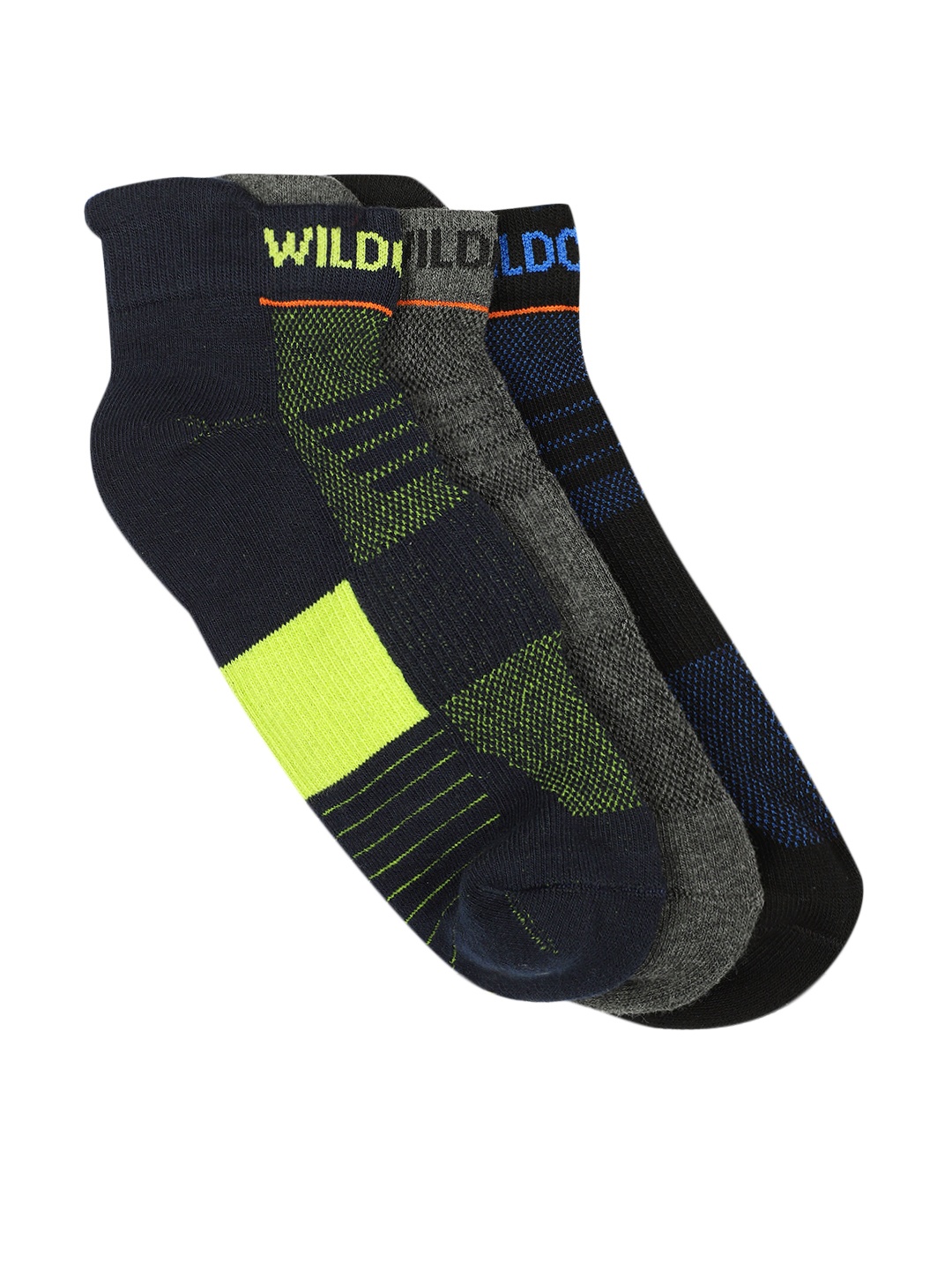 

Wildcraft Unisex Pack Of 3 Ankle-Length Socks, Black