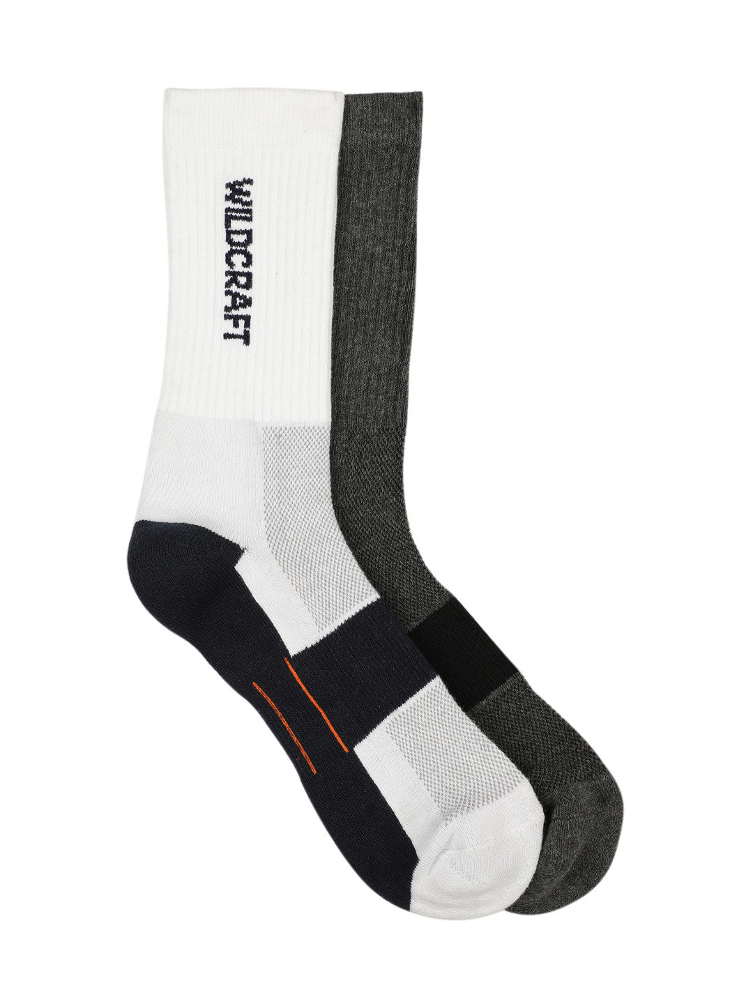 

Wildcraft Unisex Grey and Black Pack of 2 Antimicrobial Calf Length Socks