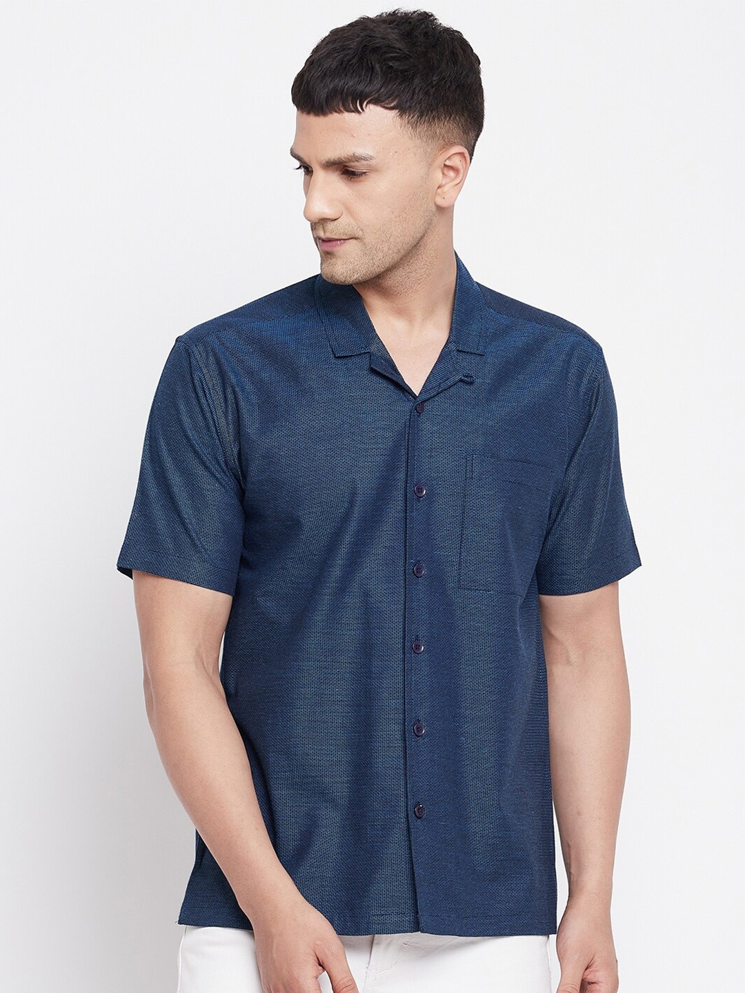 

even Men Blue Slim Fit Casual Shirt